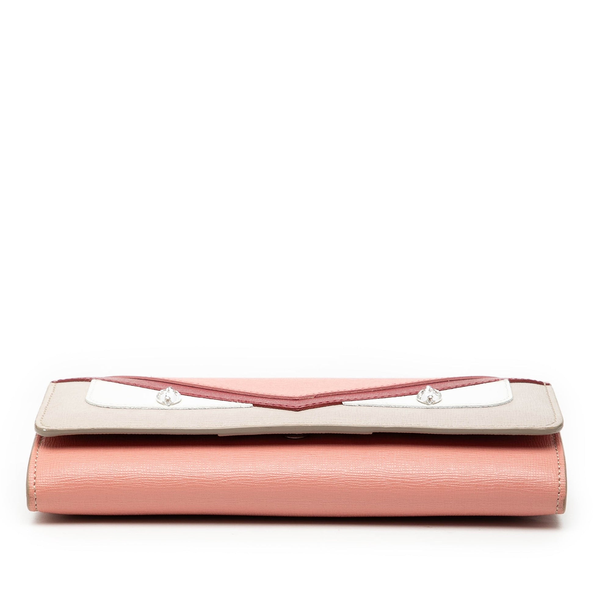 Fendi Leather Monster Wallet With Chain