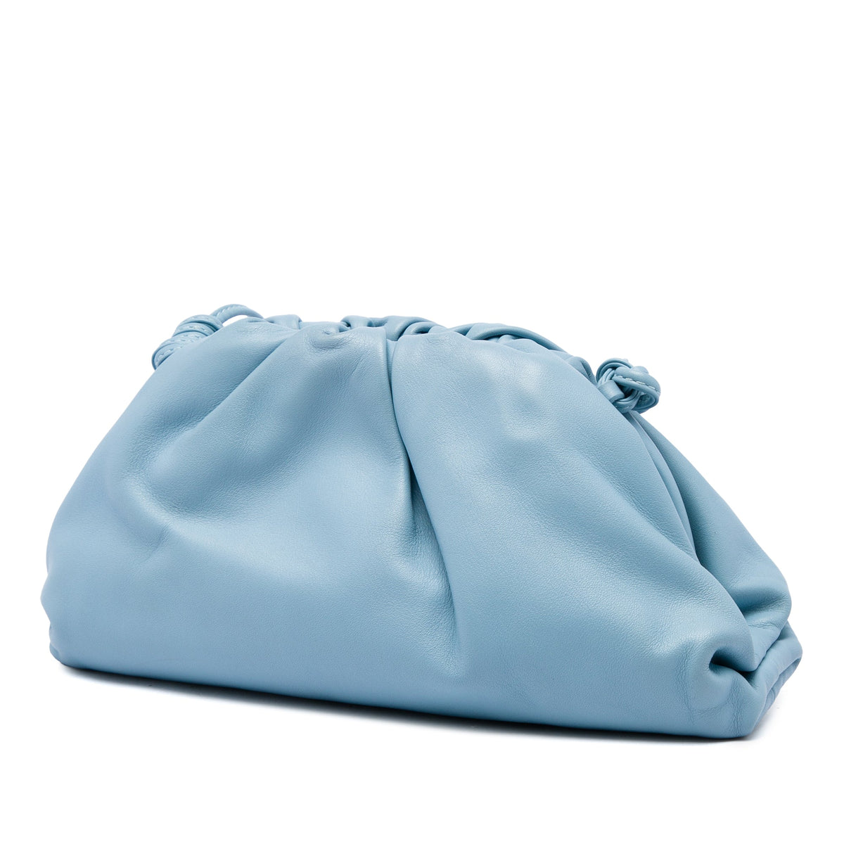 Bottega Veneta Lambskin The Mini Pouch Crossbody — Blue