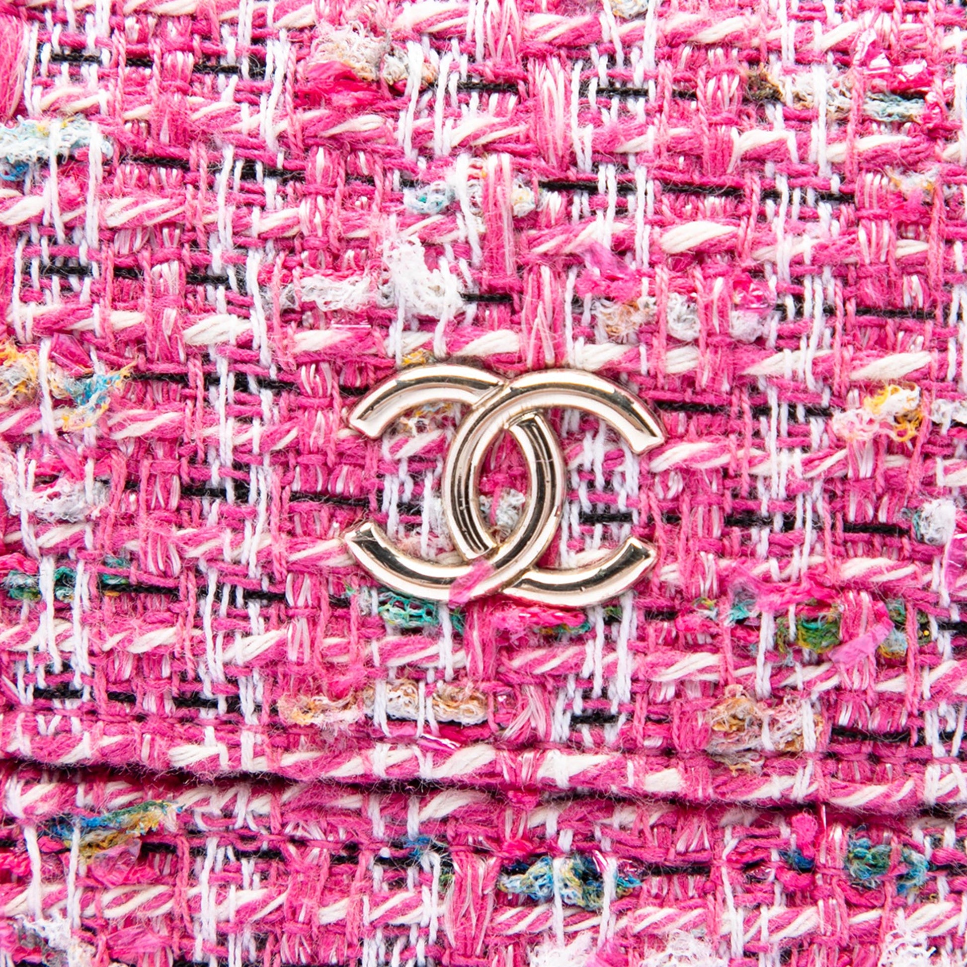 Chanel Tweed Chain Around Phone Holder