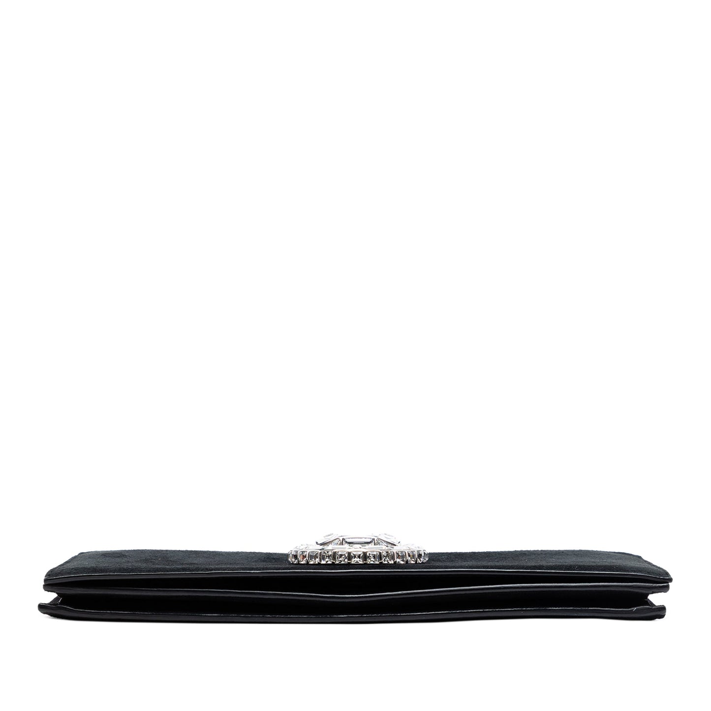 Gucci Suede Broadway Crystal Clutch