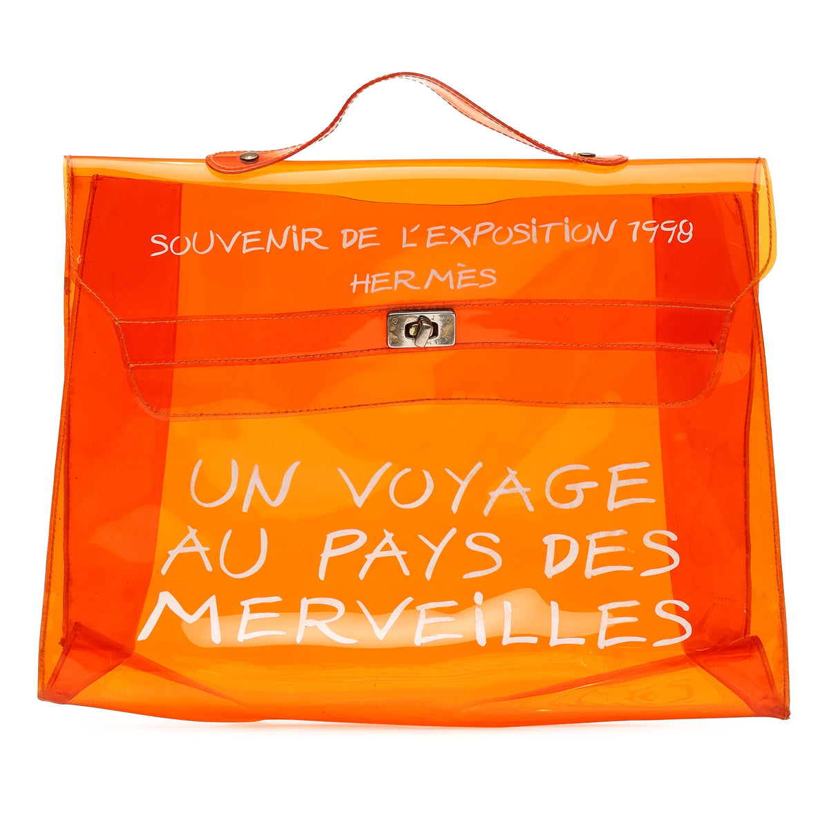 Hermès Vinyl Souvenir De L Exposition Kelly Handbag