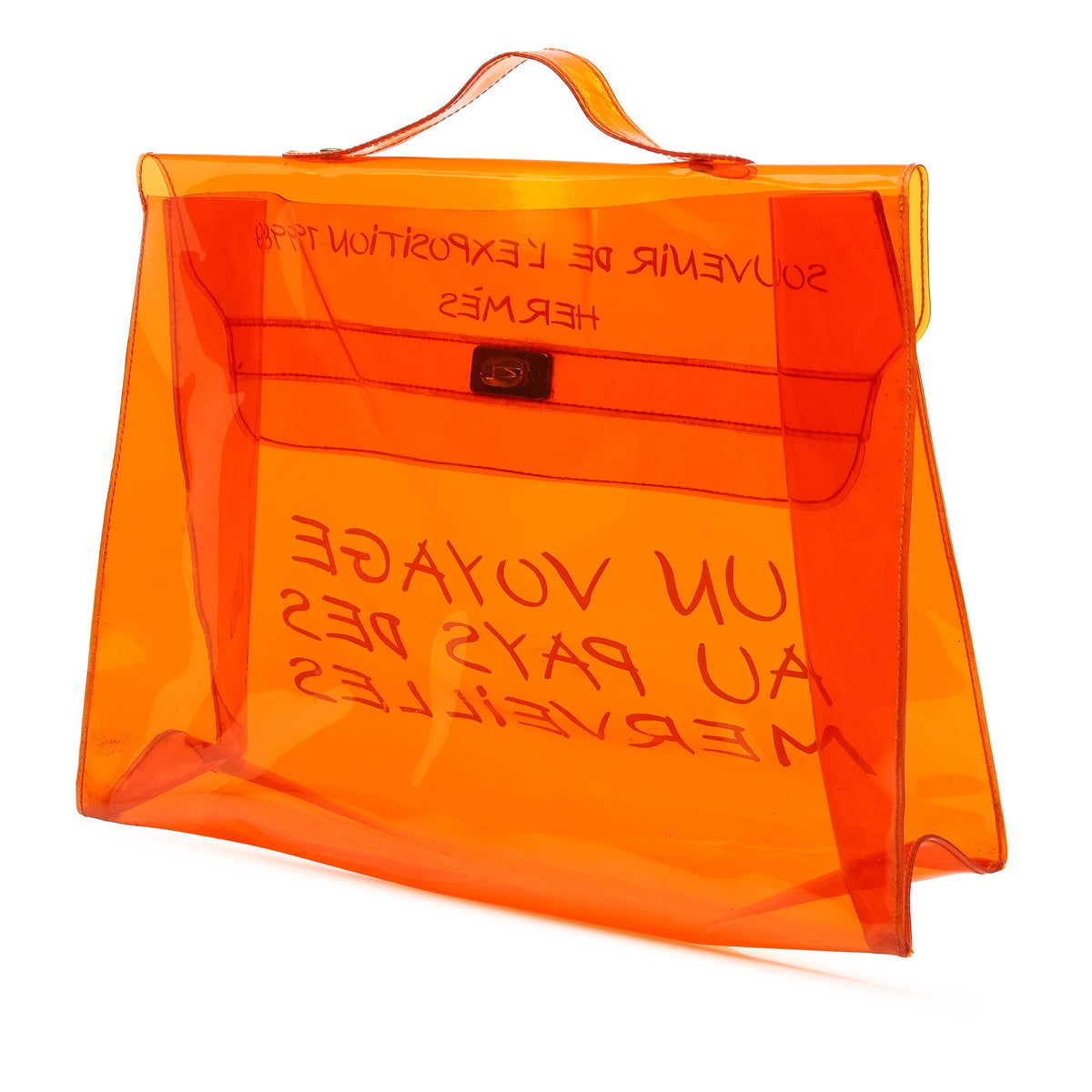 Hermès Vinyl Souvenir De L Exposition Kelly Handbag