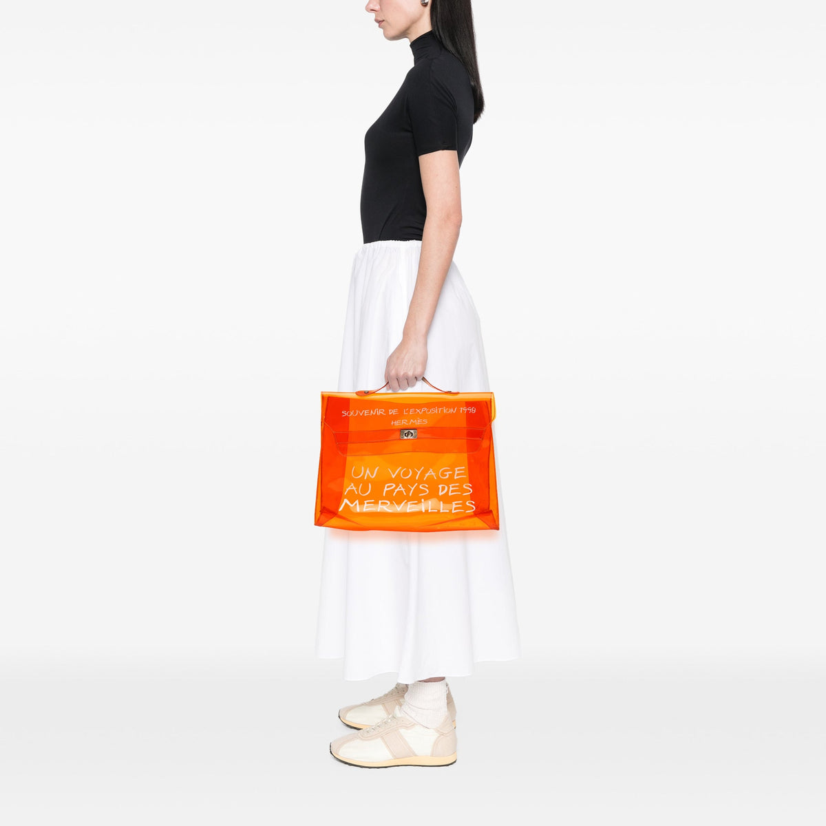 Hermès Vinyl Souvenir De L Exposition Kelly Handbag