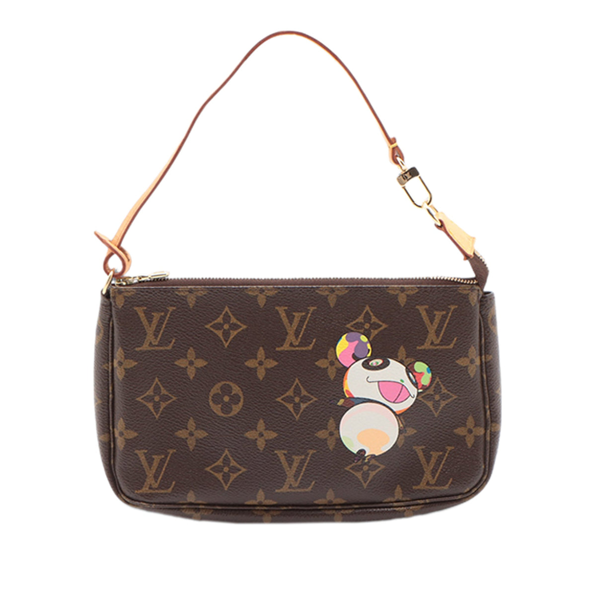 Louis Vuitton Takashi Murakami Monogram Panda Pochette Accessoires — Brown