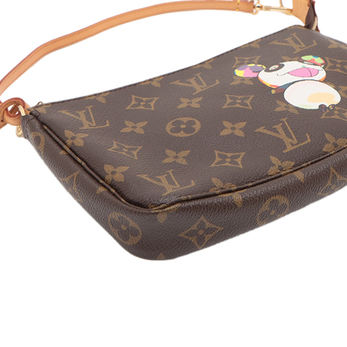 Louis Vuitton Takashi Murakami Monogram Panda Pochette Accessoires — Brown