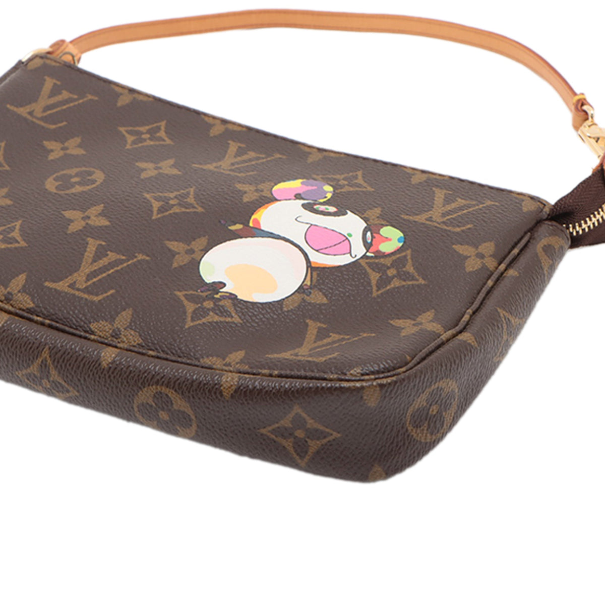 Louis Vuitton Takashi Murakami Monogram Panda Pochette Accessoires — Brown