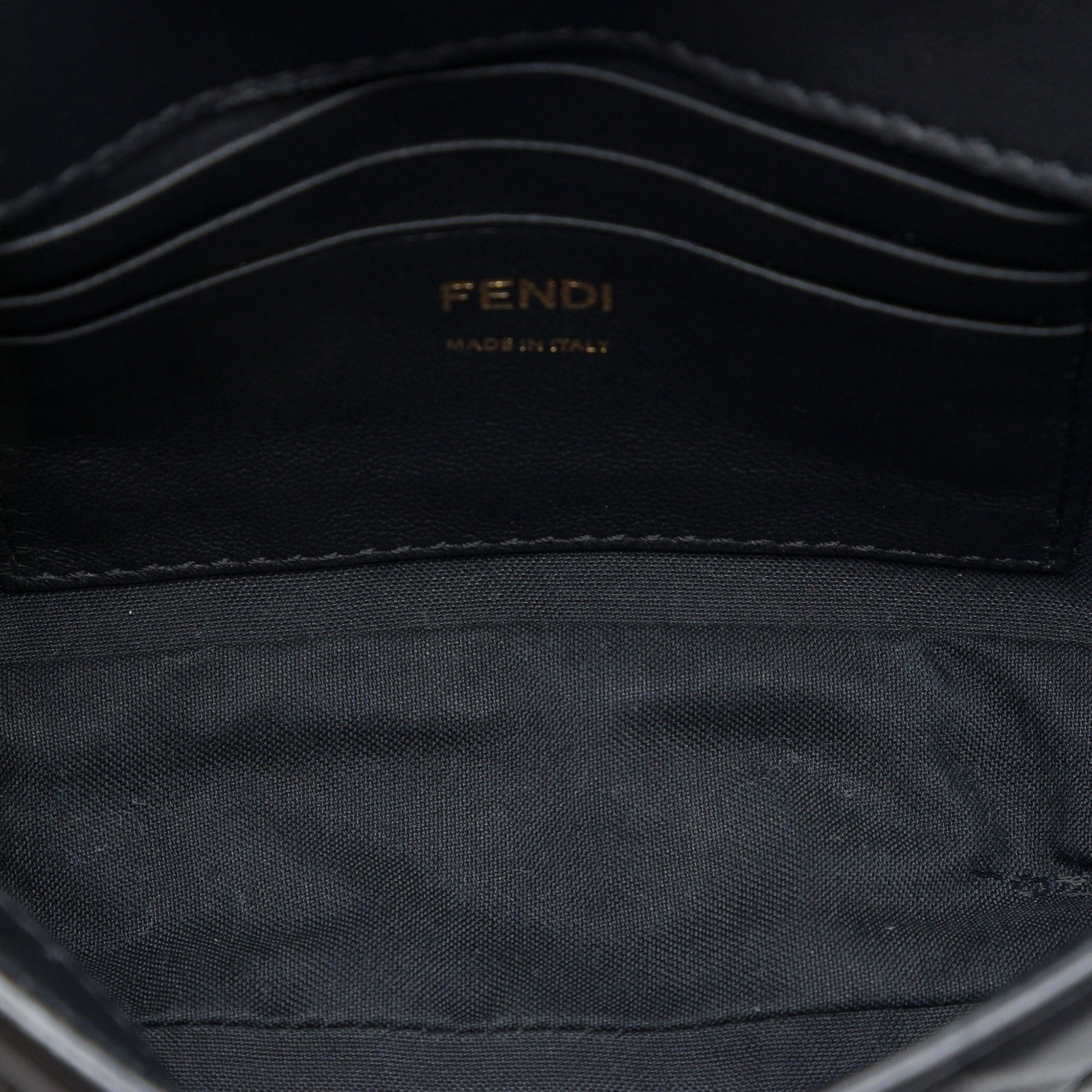 Fendi Mini Zucca Embossed Leather Baguette Satchel