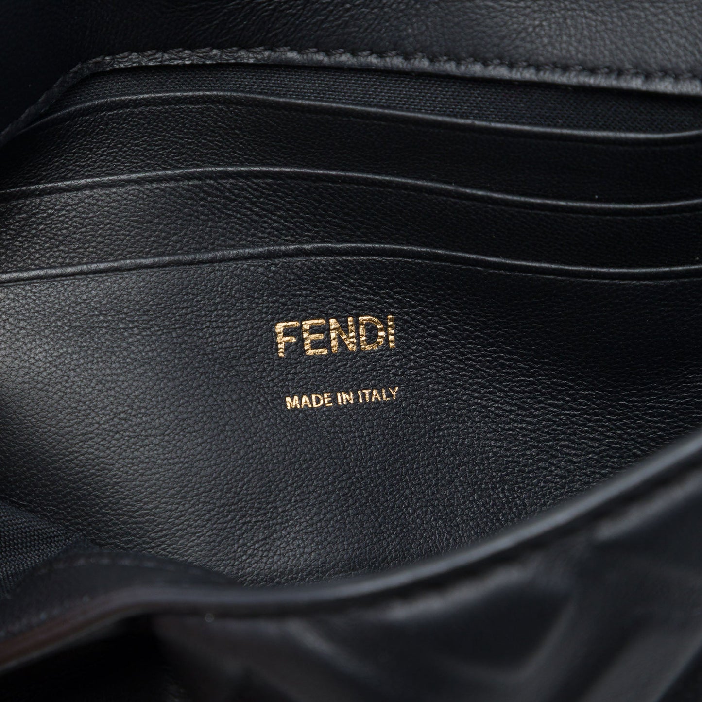Fendi Mini Zucca Embossed Leather Baguette Satchel