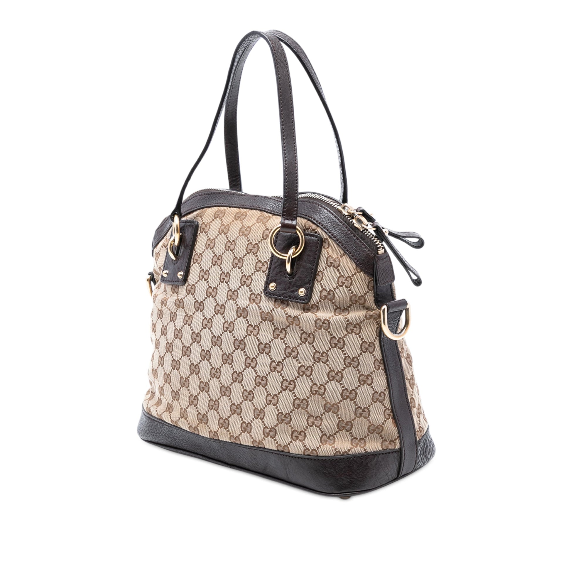 Gucci Medium GG Canvas Charm Dome Satchel