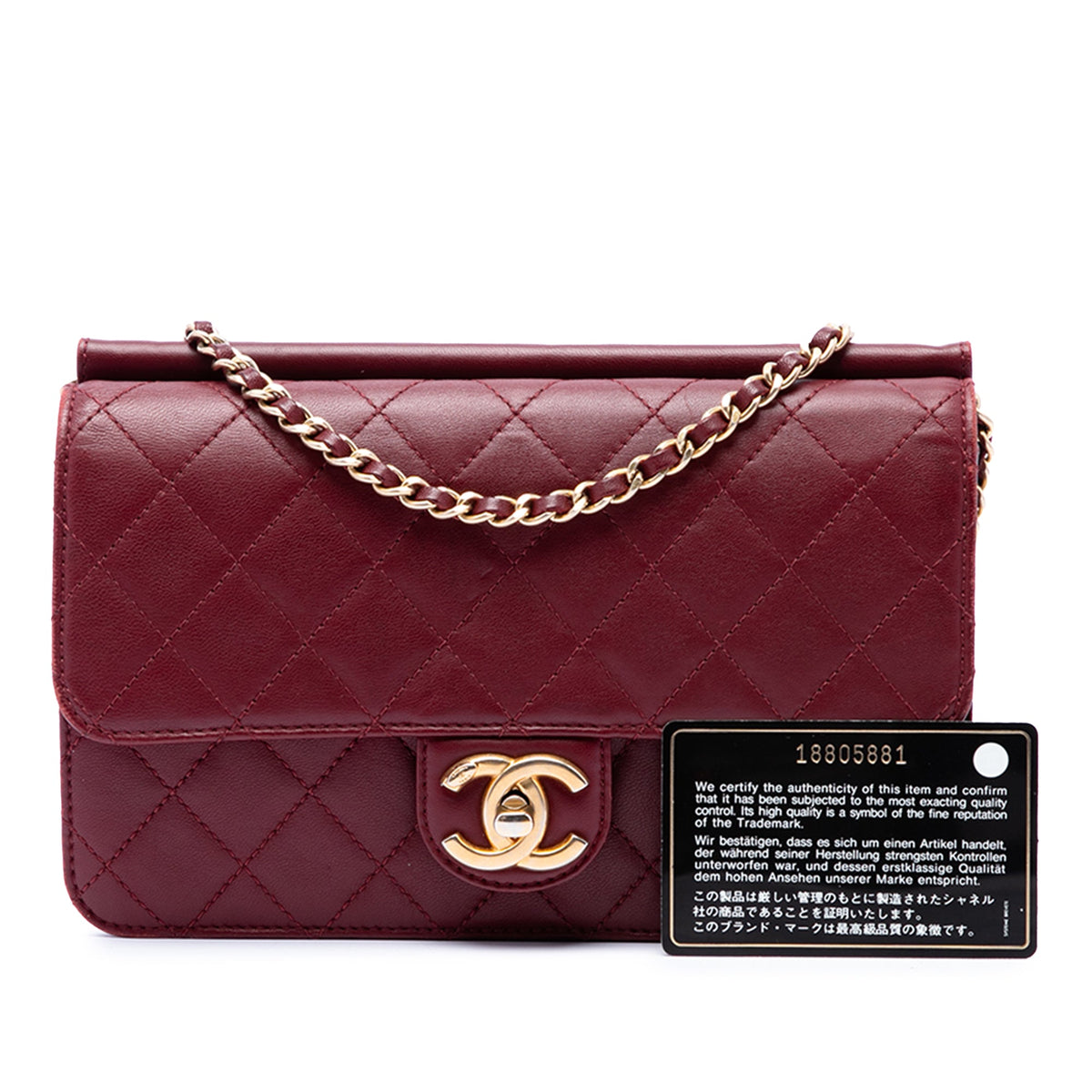 Chanel Medium Quilted Lambskin Crossing Times Flap