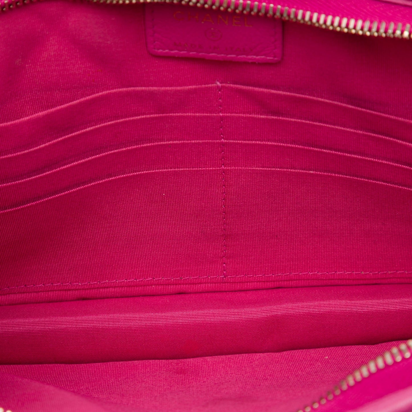 Chanel Quilted Tweed PVC Logo Wristlet Clutch