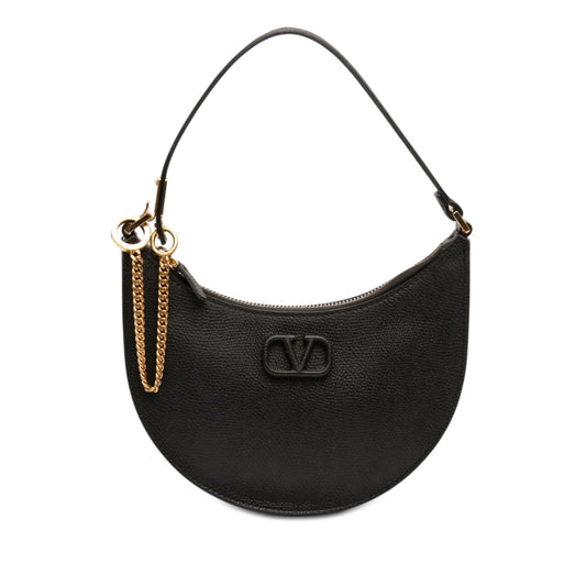 Valentino Mini Grainy Calfskin VLogo Hobo