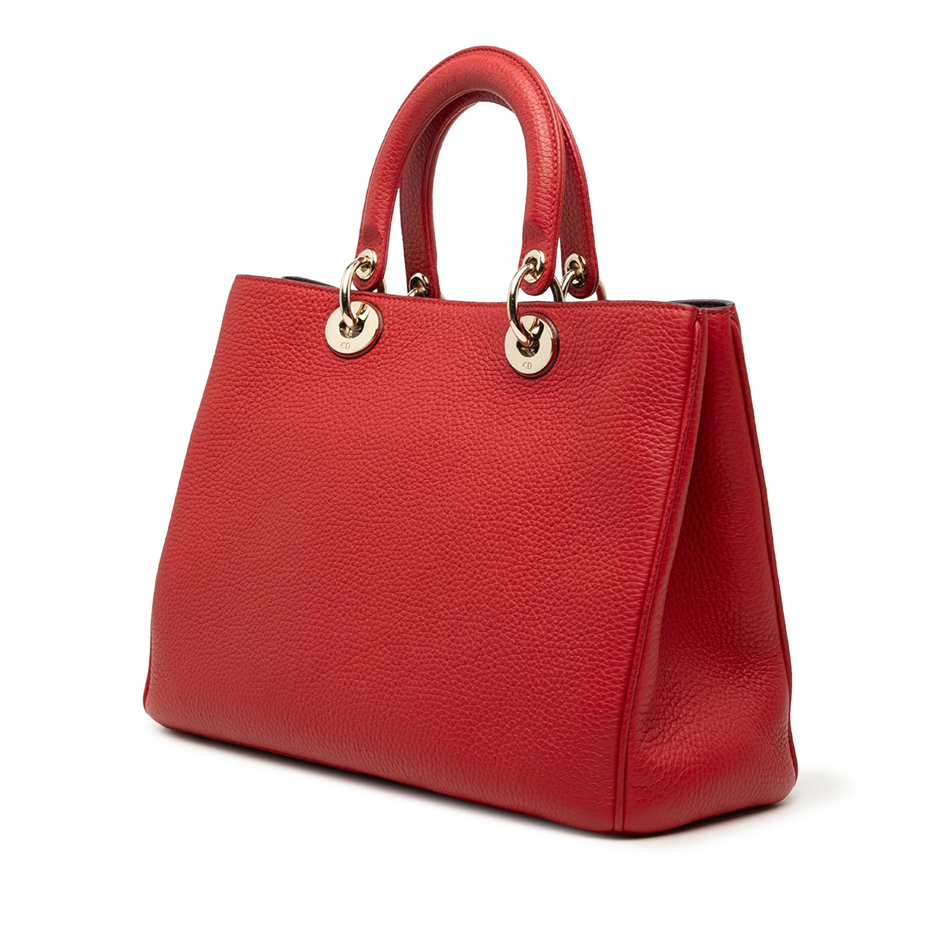 Dior Medium Pebbled Calfskin Diorissimo Satchel