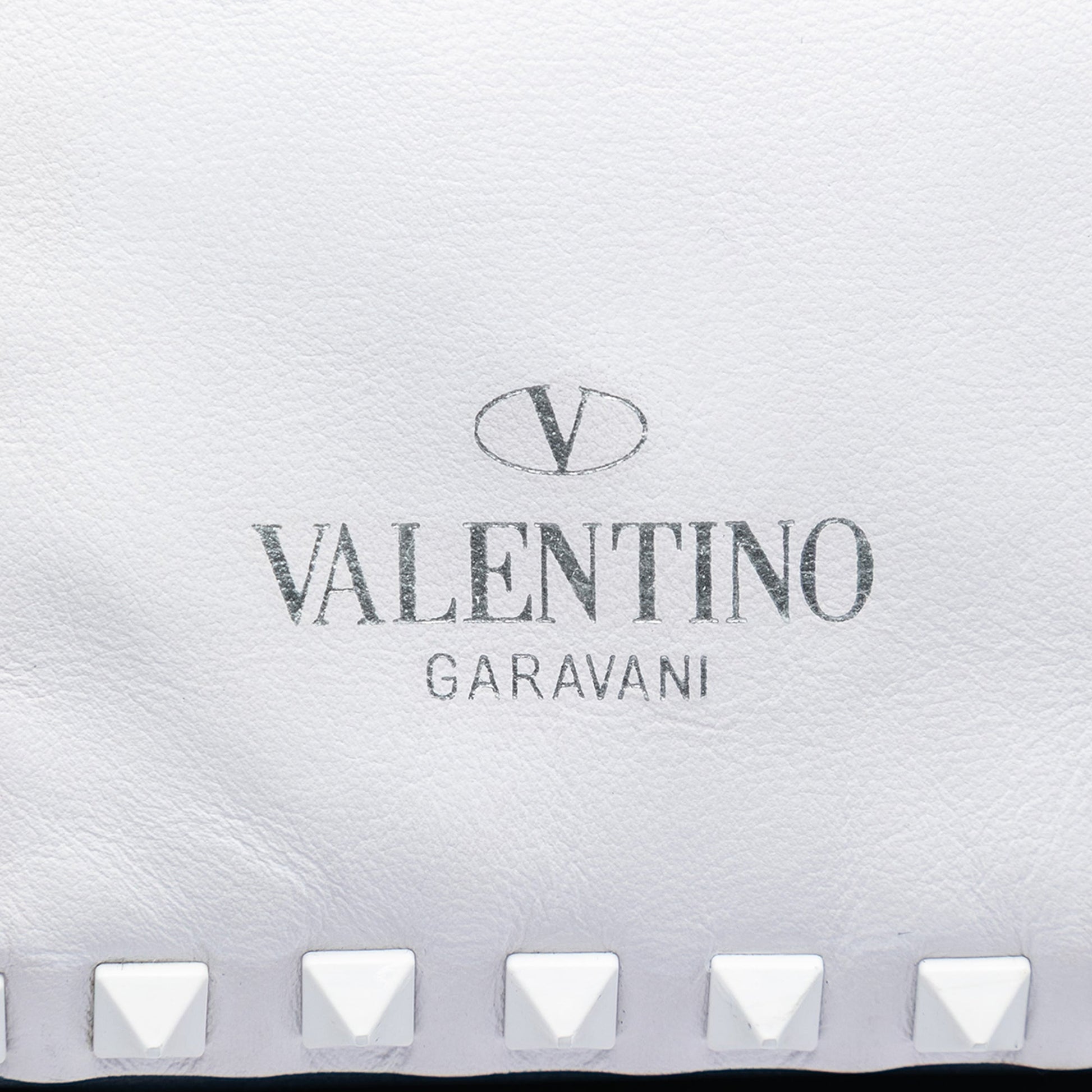 Valentino Small Bicolor Leather Rockstud Double Handle Tote