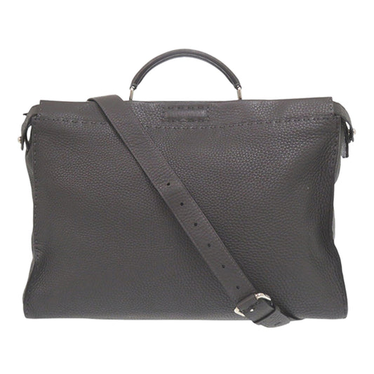 Fendi Large Leather Selleria Monster Eyes Peekaboo Iconic Essential Satchel