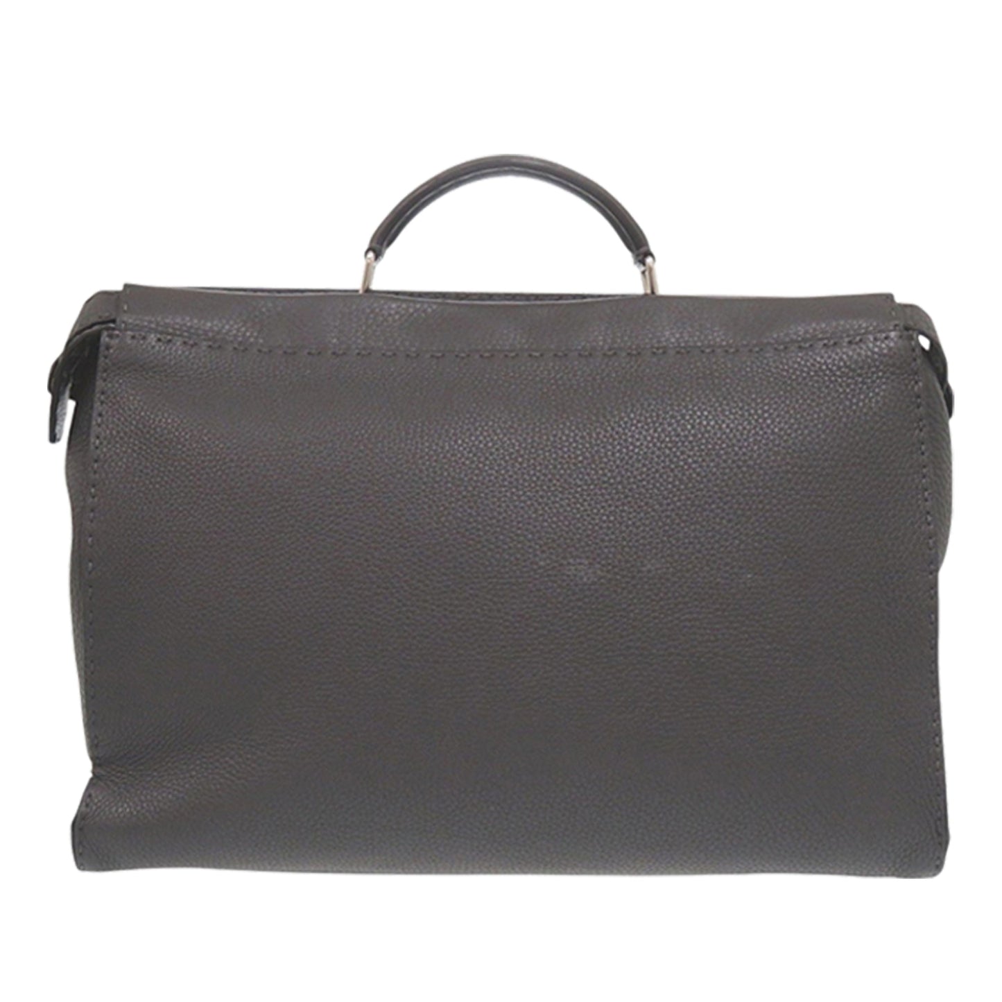 Fendi Large Leather Selleria Monster Eyes Peekaboo Iconic Essential Satchel