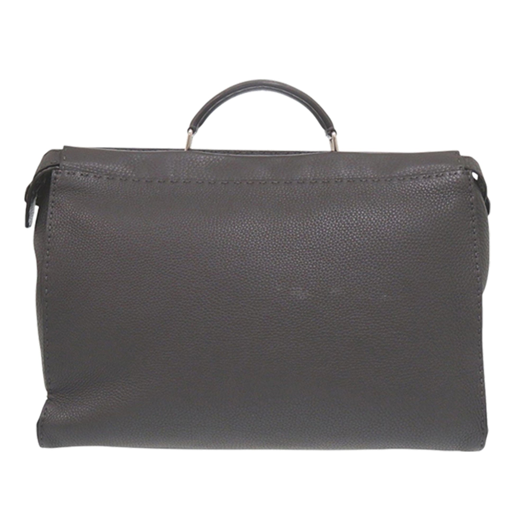 Fendi Large Leather Selleria Monster Eyes Peekaboo Iconic Essential Satchel