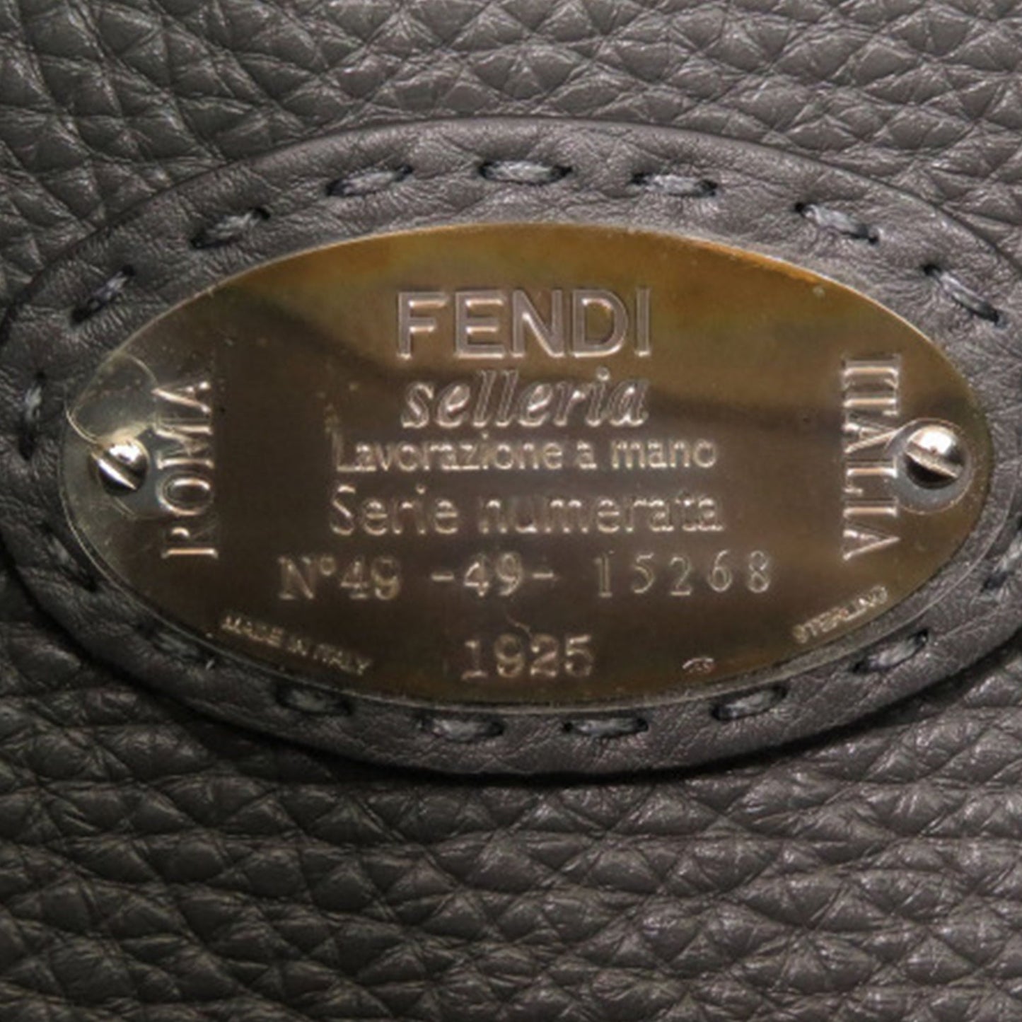 Fendi Large Leather Selleria Monster Eyes Peekaboo Iconic Essential Satchel