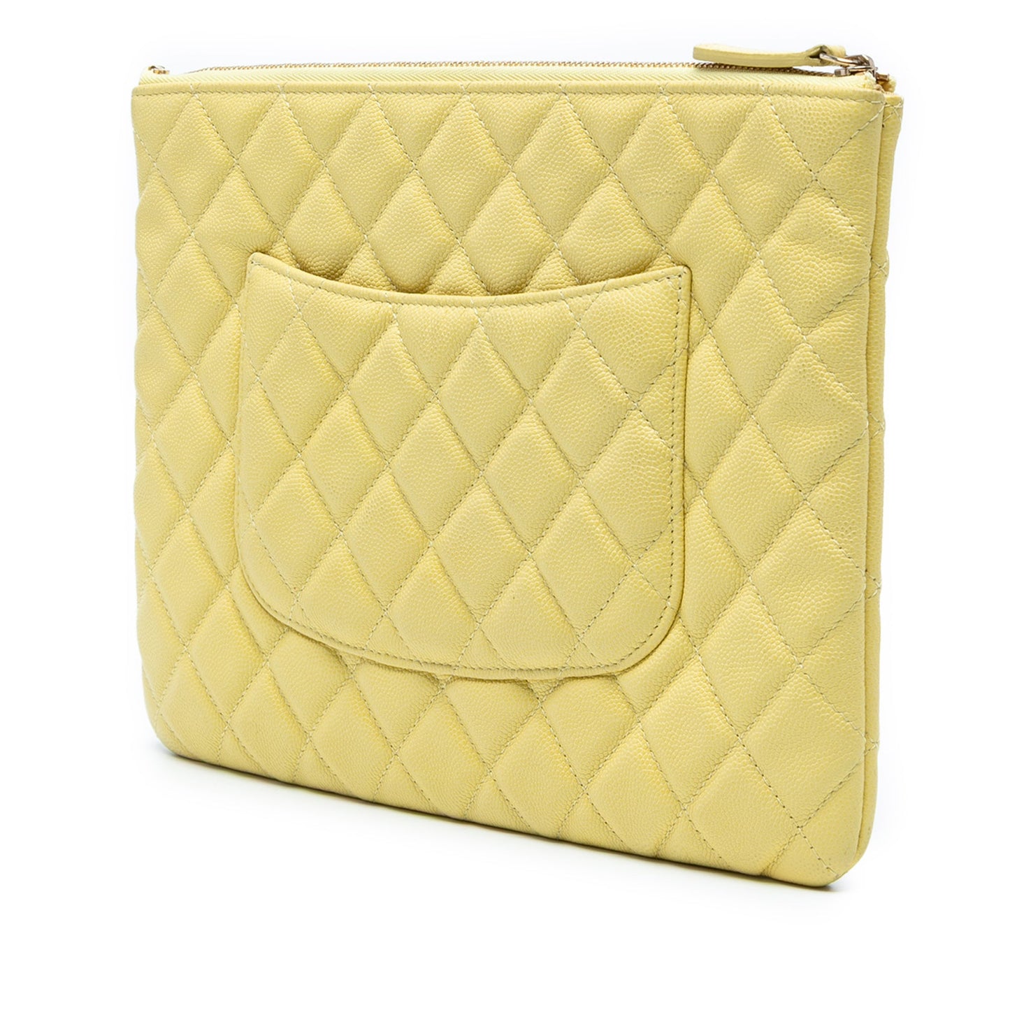 Chanel Medium Quilted Caviar O Case Clutch