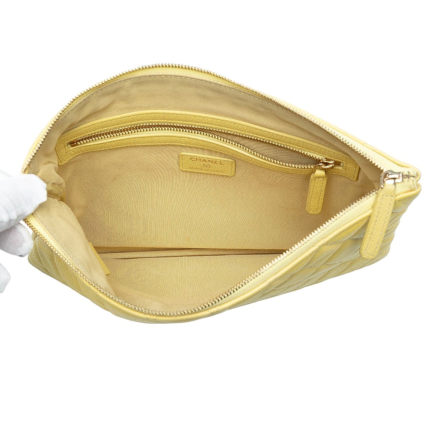Chanel Medium Quilted Caviar O Case Clutch