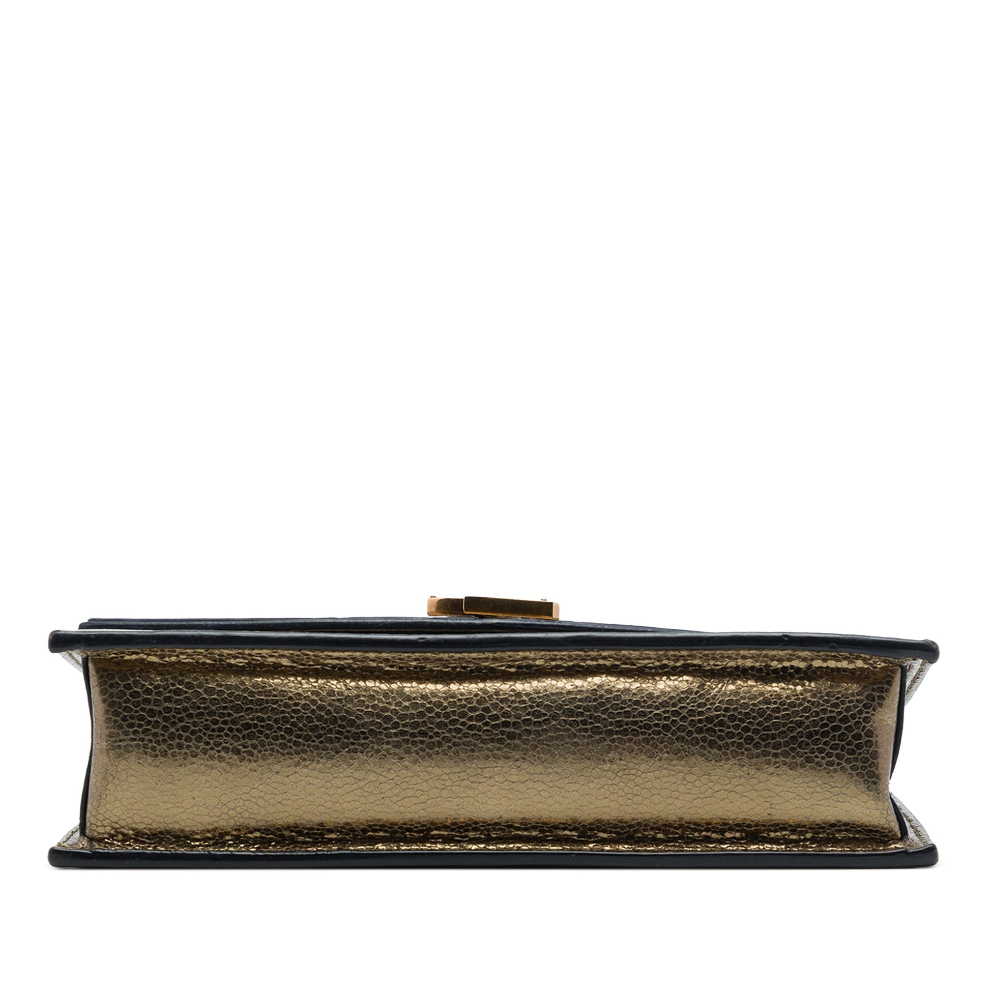 Saint Laurent Medium Metallic Leather Monogram Sulpice Crossbody