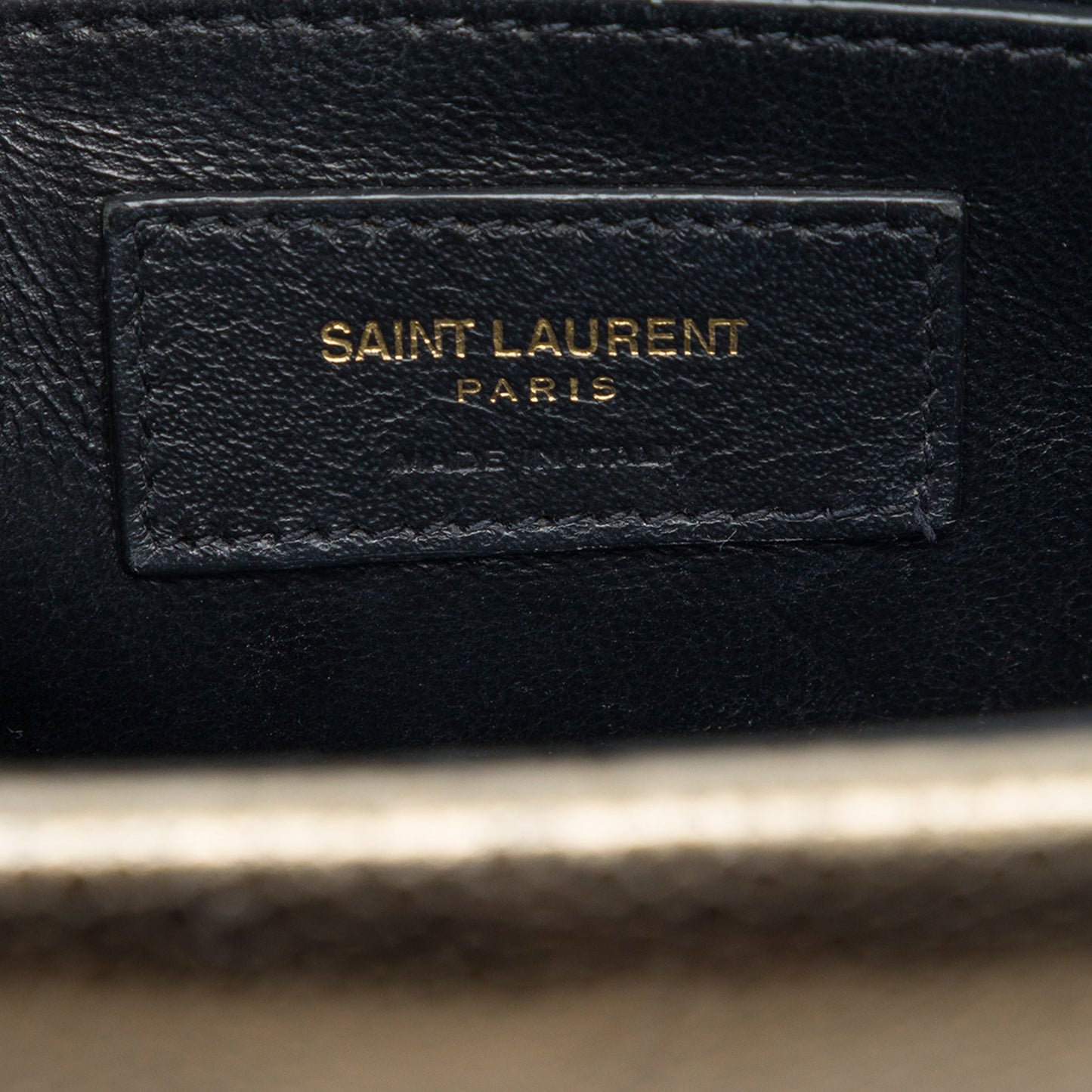 Saint Laurent Medium Metallic Leather Monogram Sulpice Crossbody