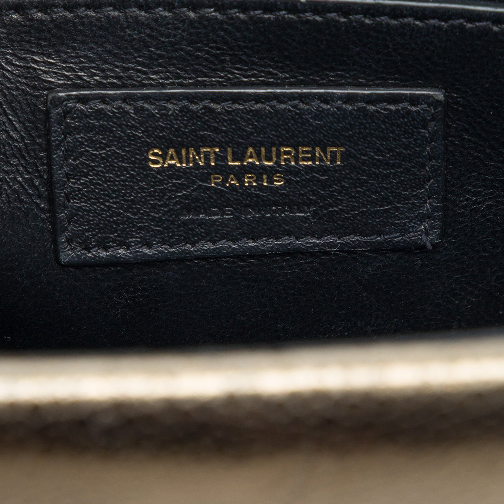 Saint Laurent Medium Metallic Leather Monogram Sulpice Crossbody