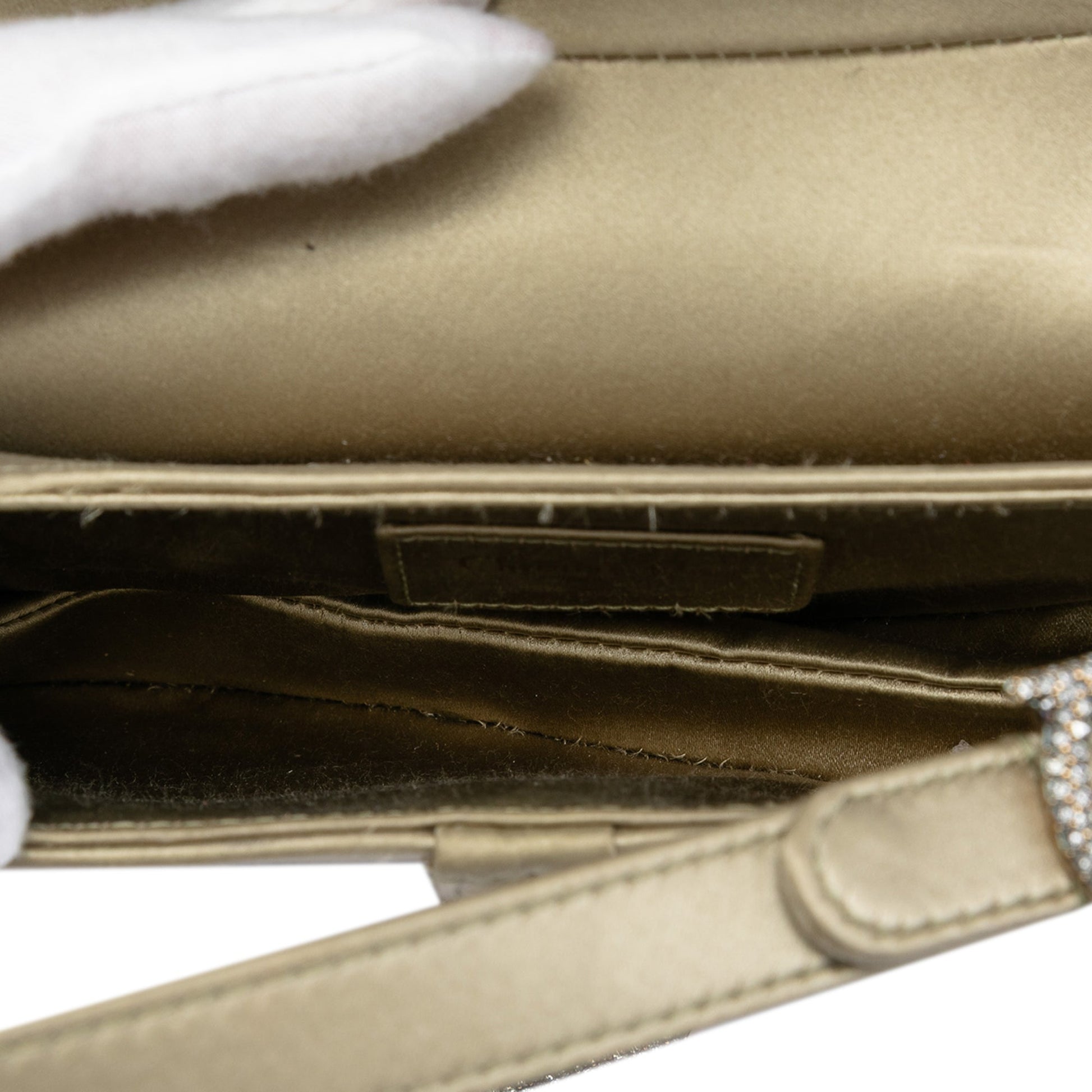 Mini Satin Crystal Embellished Saddle Bag
