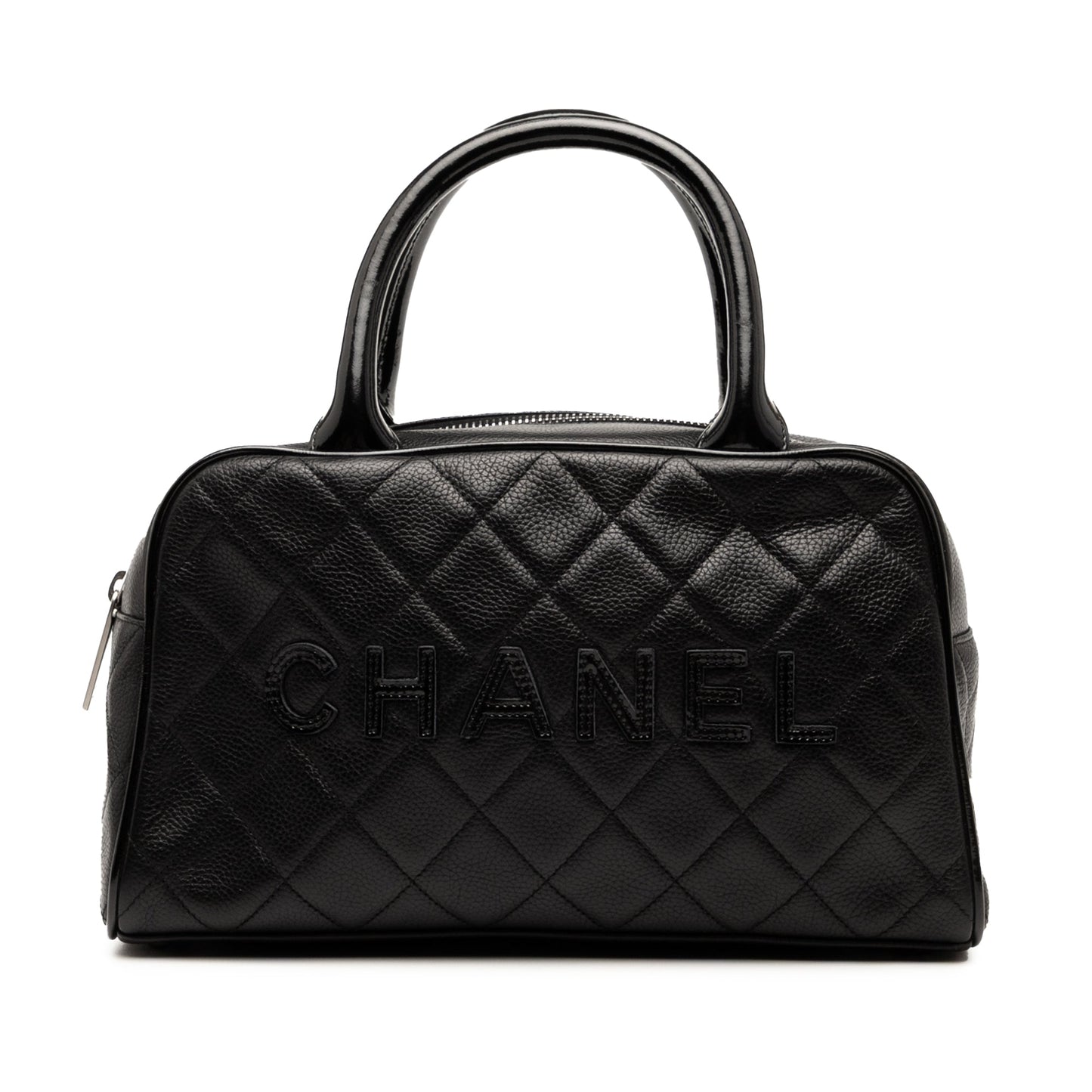 Chanel Quilted Calfskin Logo Bowler Bag