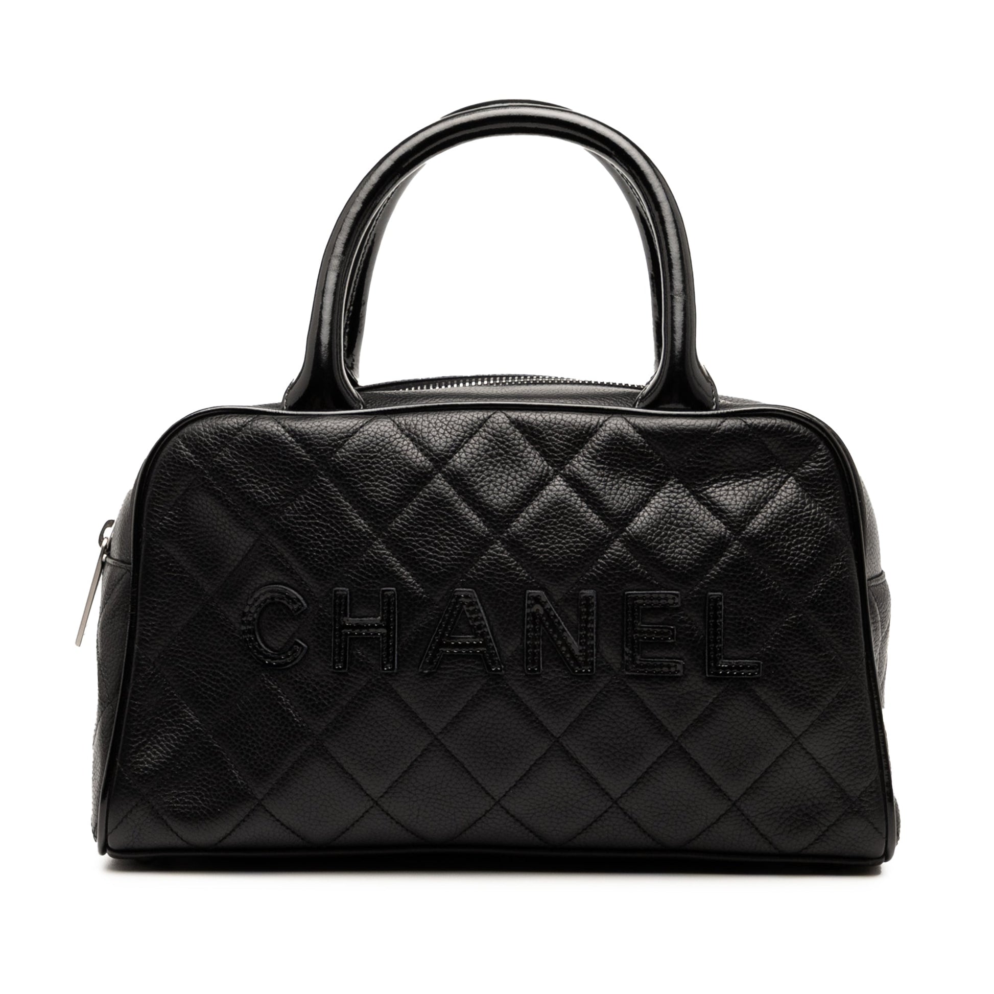 Chanel Quilted Calfskin Logo Bowler Bag