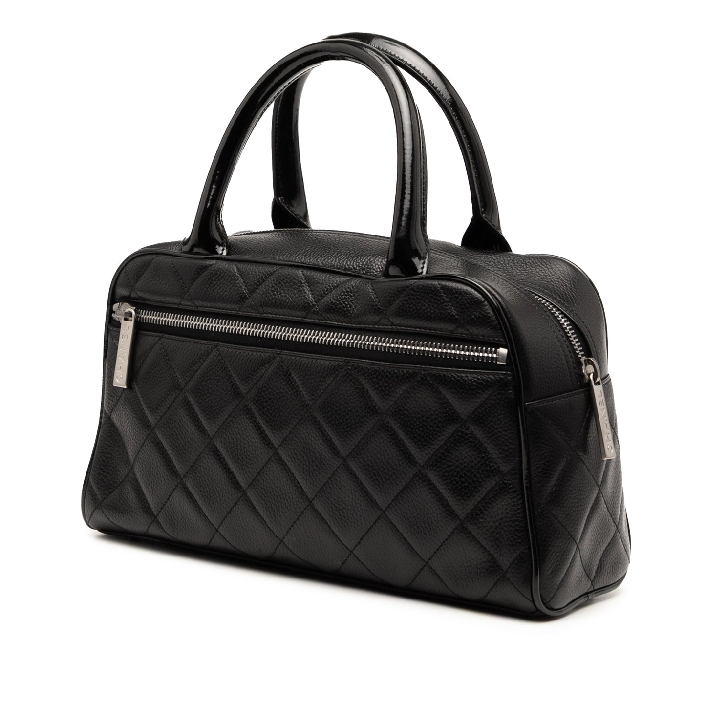 Chanel Quilted Calfskin Logo Bowler Bag