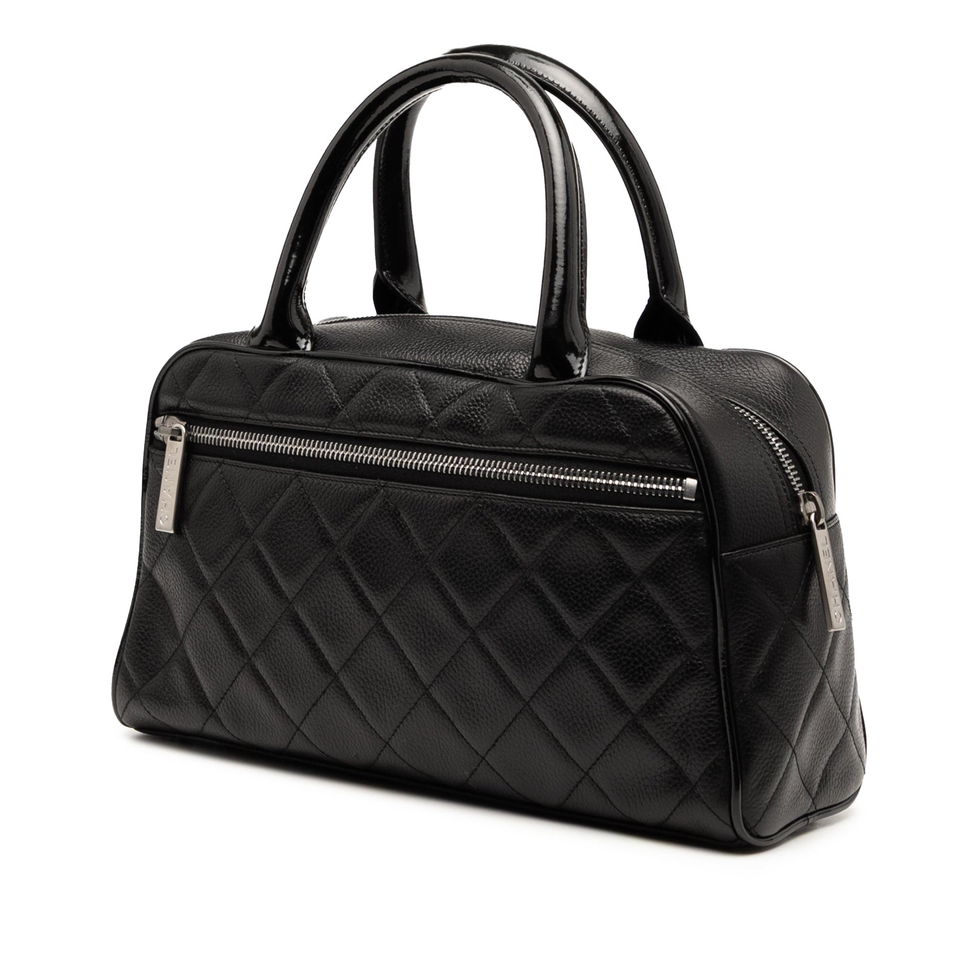 Chanel Quilted Calfskin Logo Bowler Bag