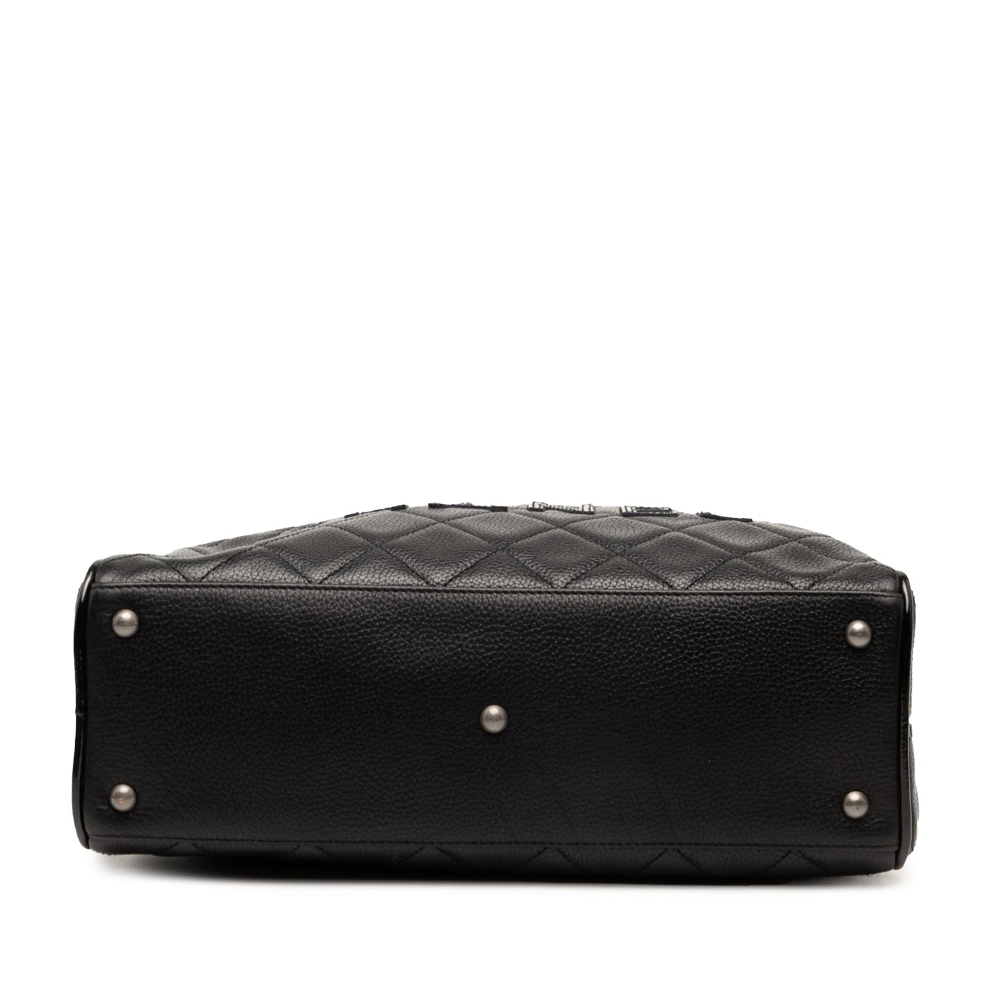 Chanel Quilted Calfskin Logo Bowler Bag