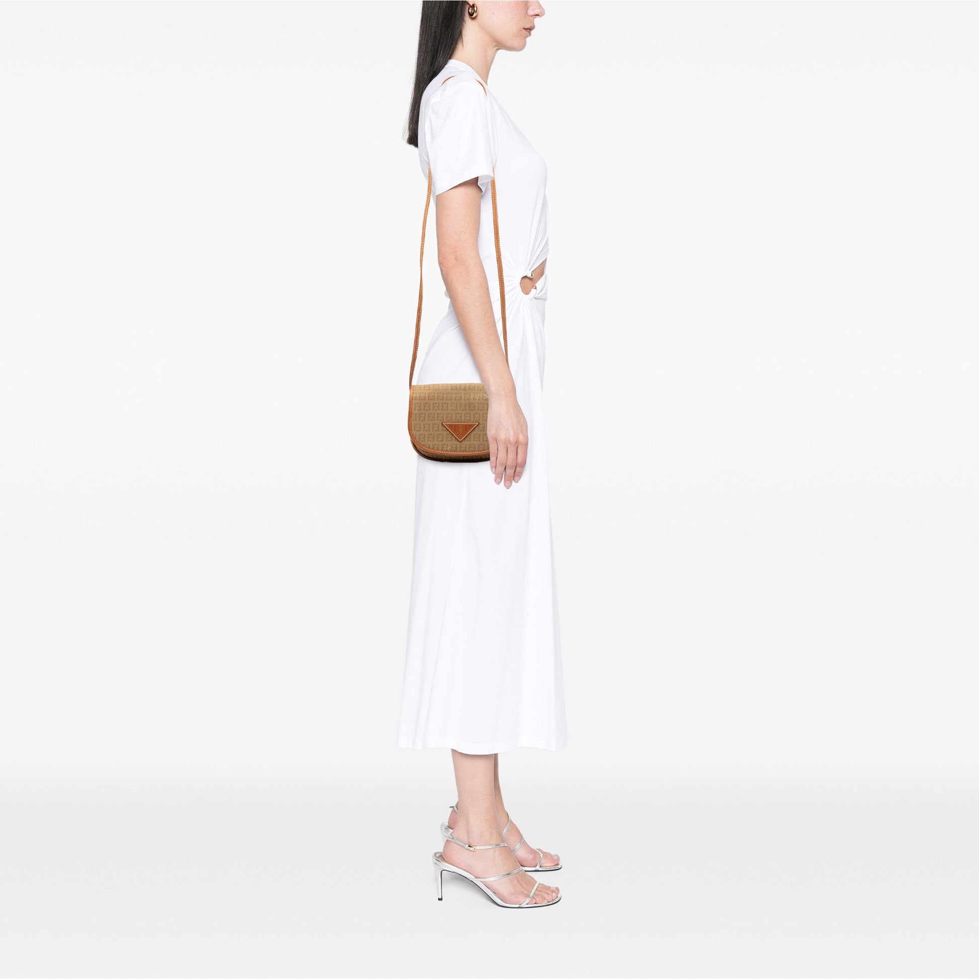 Fendi Mini Zucchino Canvas Crossbody