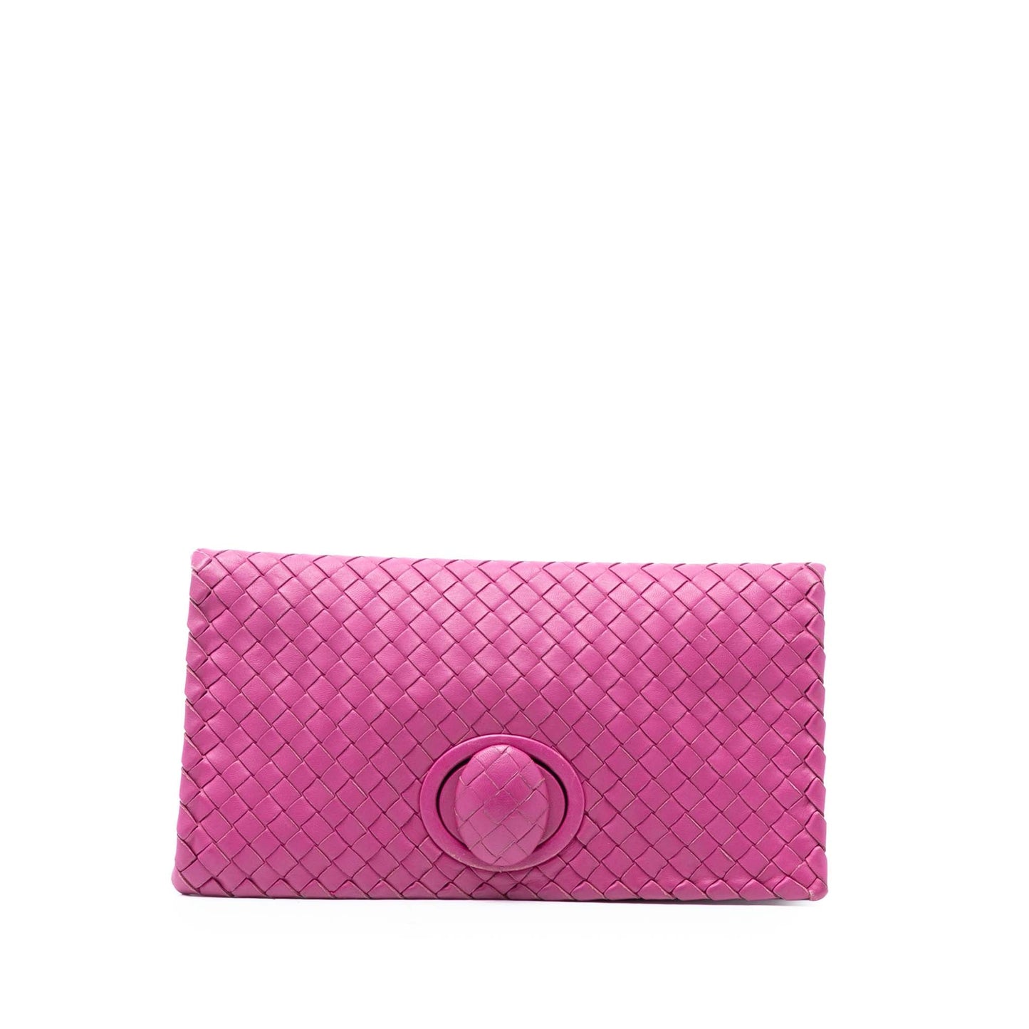 Bottega Veneta Nappa Intrecciato Turn Lock Clutch