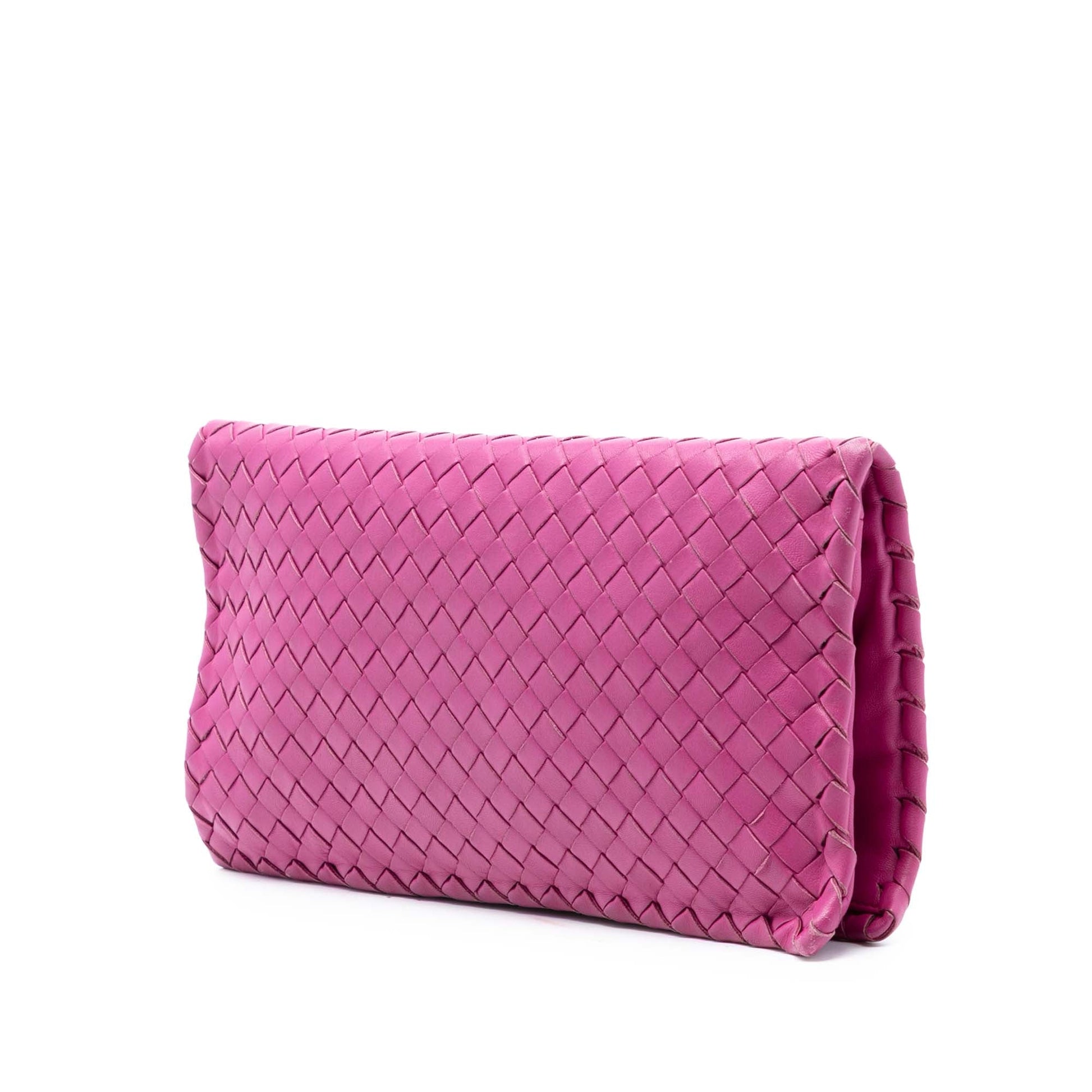 Bottega Veneta Nappa Intrecciato Turn Lock Clutch