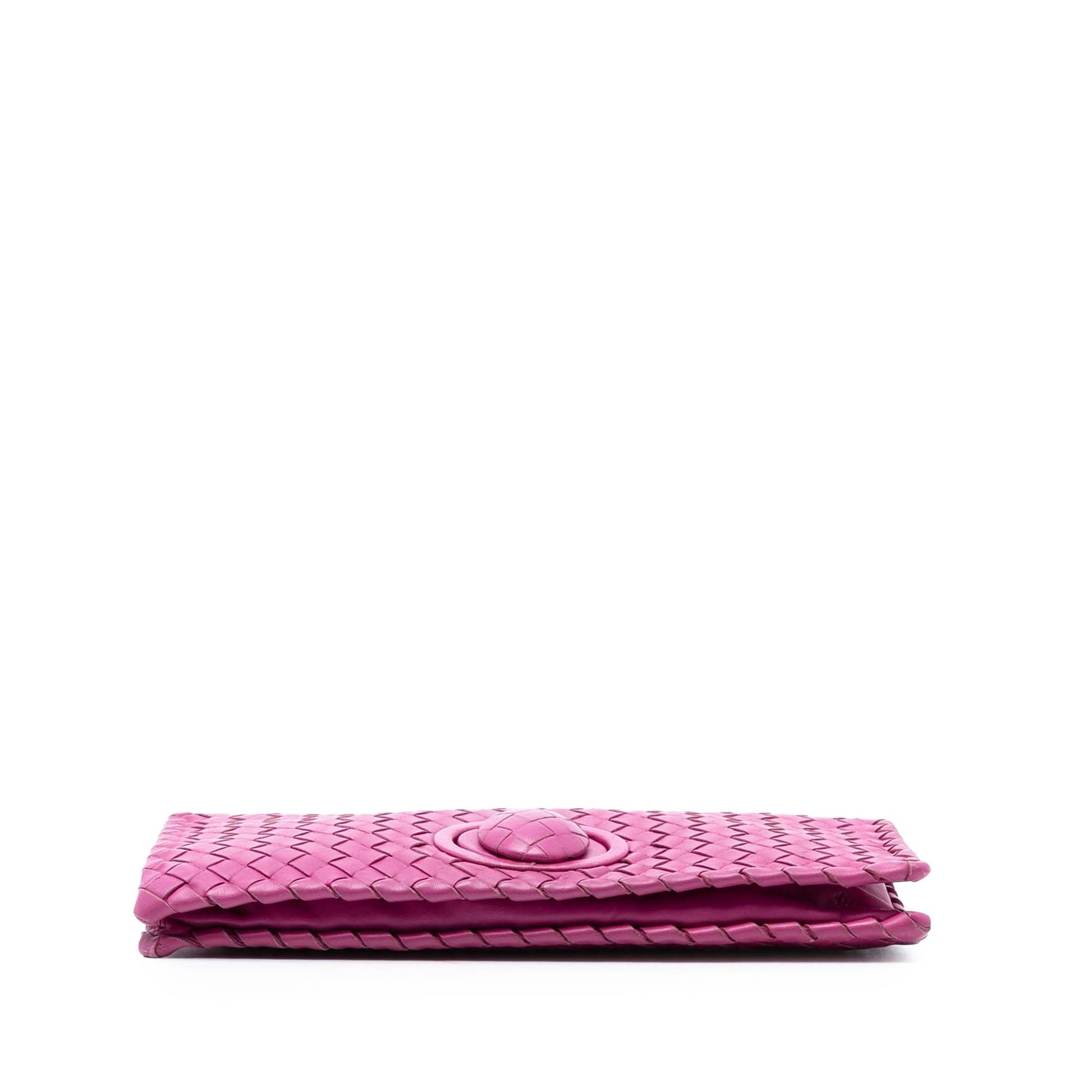 Bottega Veneta Nappa Intrecciato Turn Lock Clutch