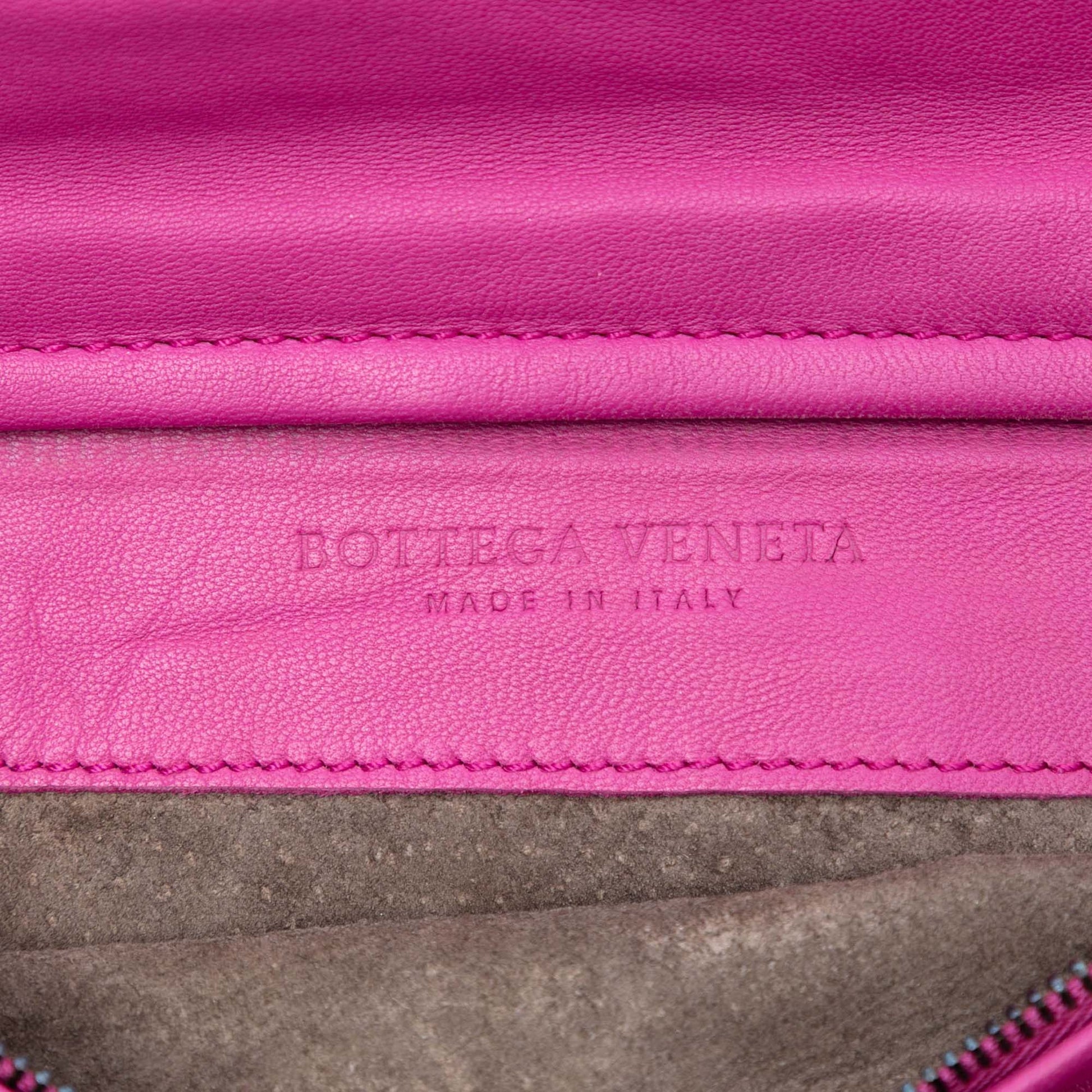 Bottega Veneta Nappa Intrecciato Turn Lock Clutch