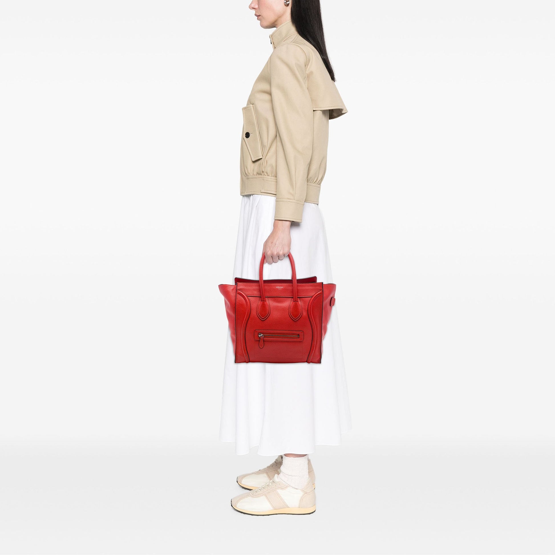 Celine Mini Grained Calfskin Luggage Tote