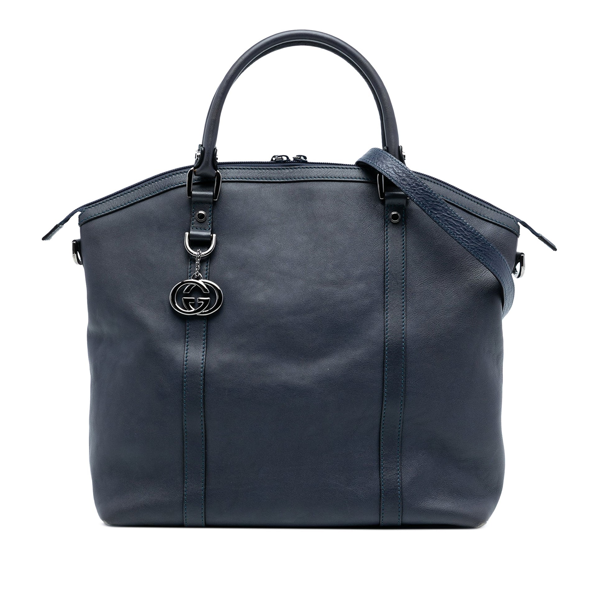 Gucci Large Leather Charm Dome Satchel