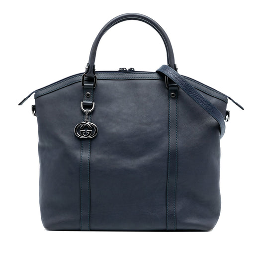 Gucci Large Leather Charm Dome Satchel