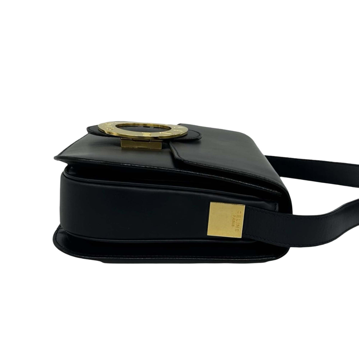 Celine Calfskin Circle Logo Crossbody