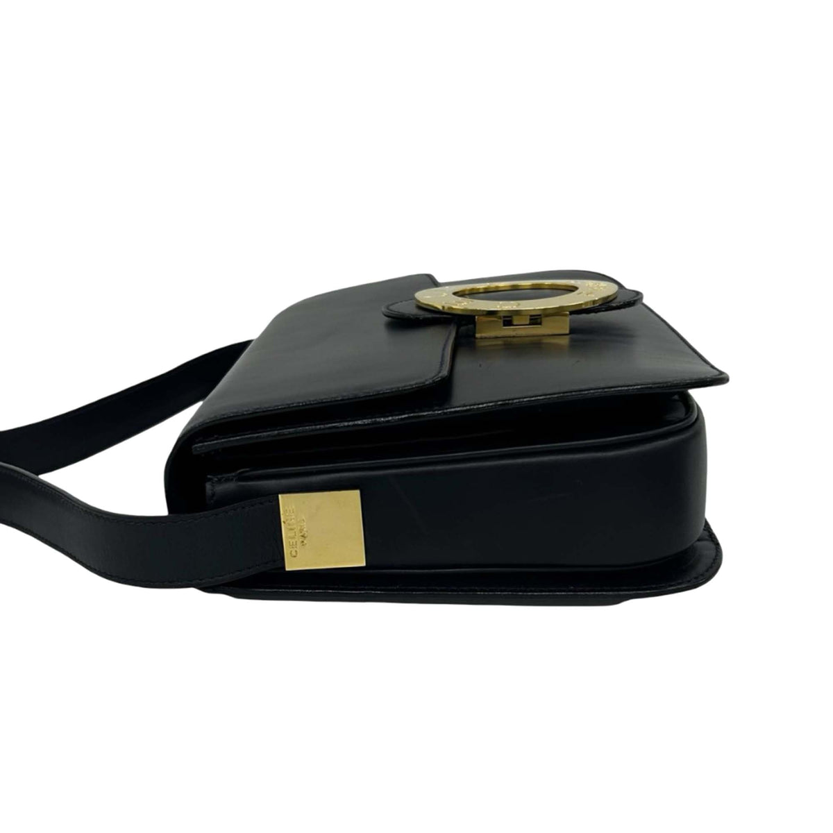 Celine Calfskin Circle Logo Crossbody