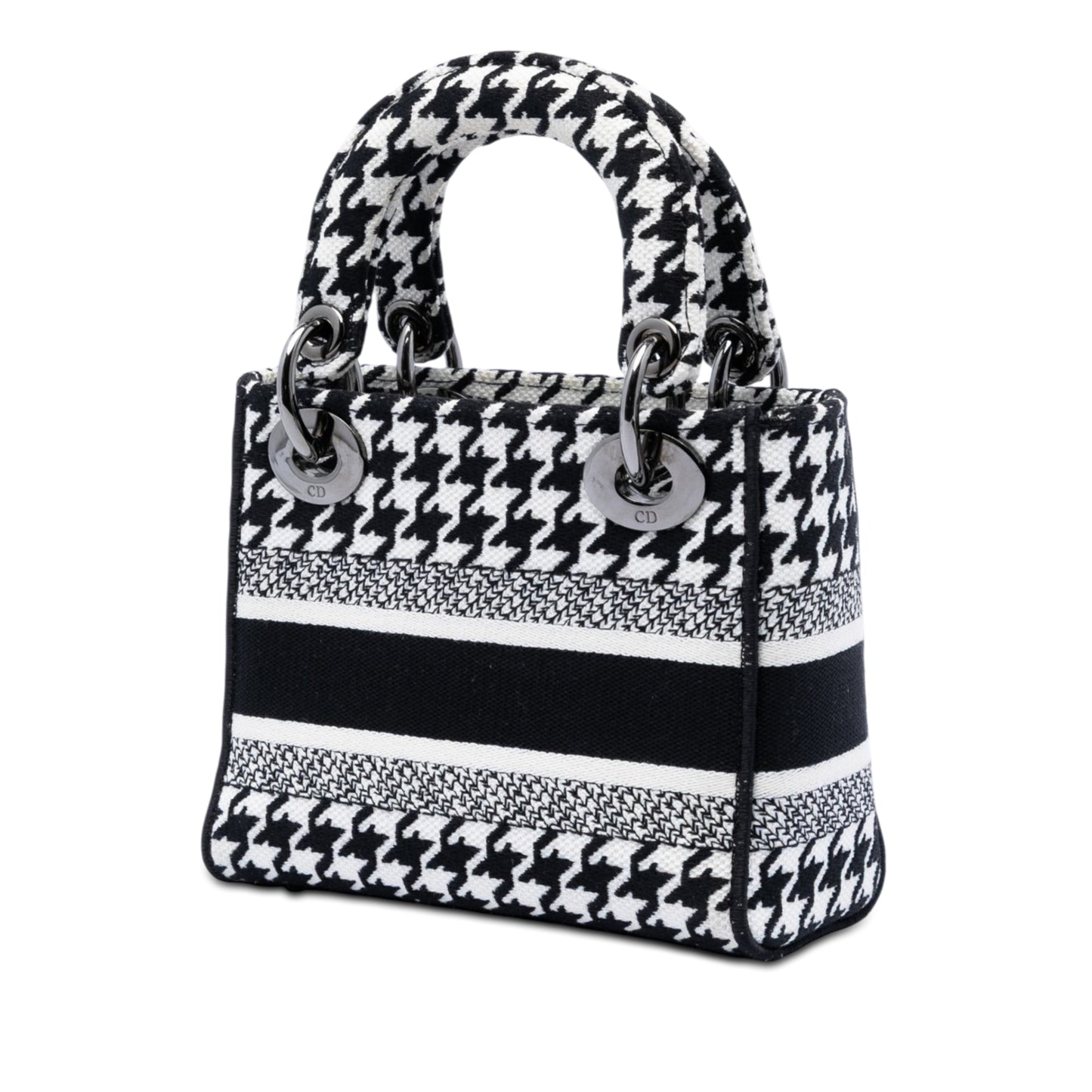 Dior Mini Embroidered Canvas Houndstooth Lady D Lite