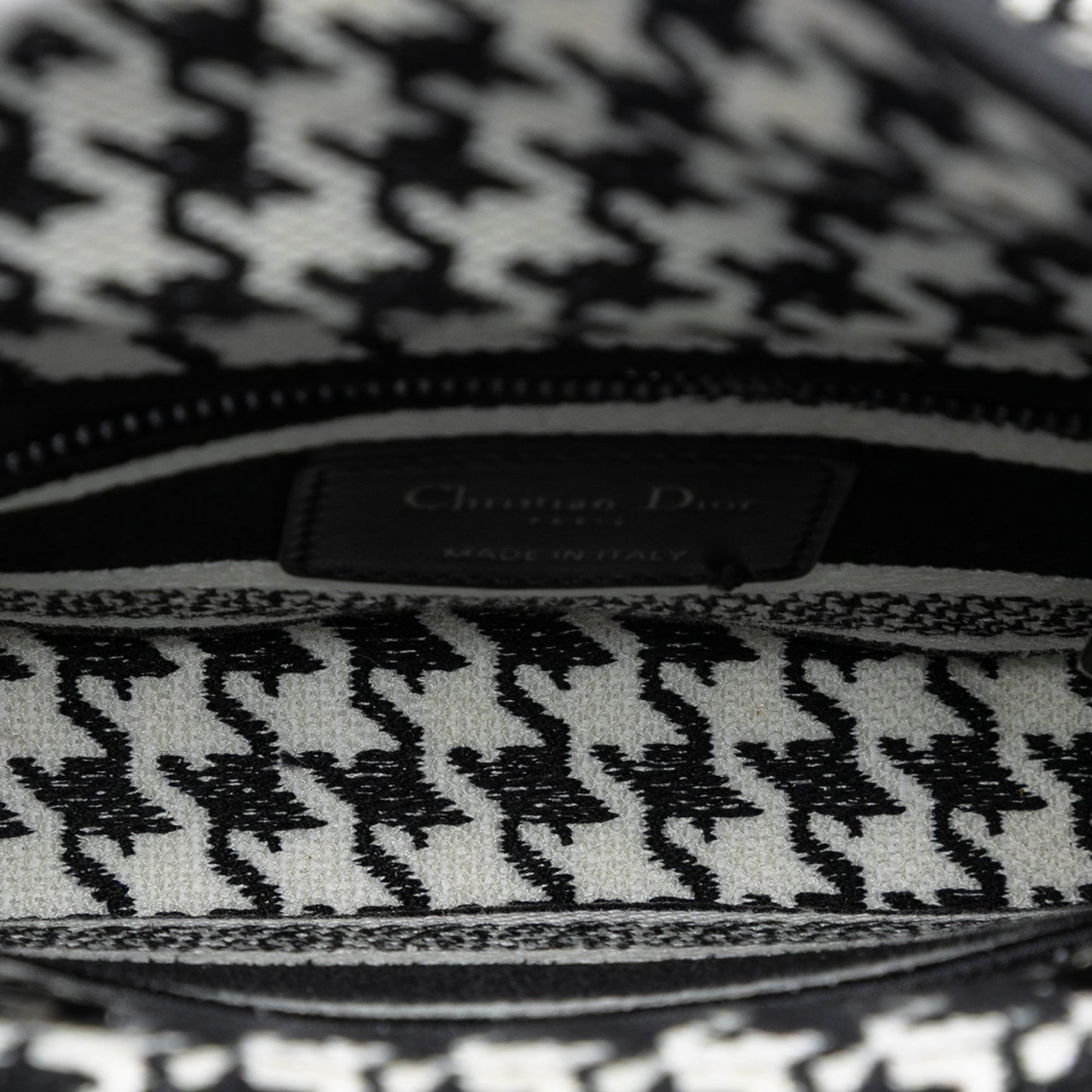 Dior Mini Embroidered Canvas Houndstooth Lady D Lite
