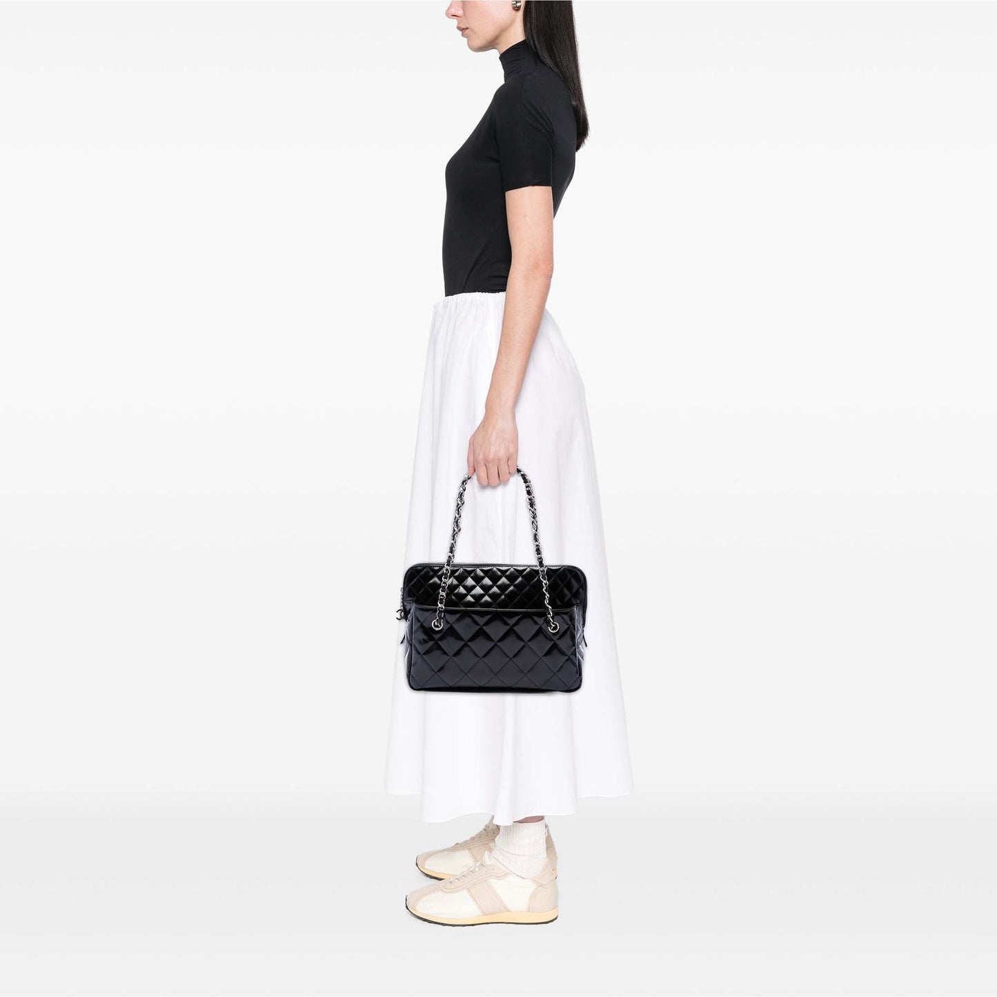 Chanel Large Quilted Patent In The Business Tote