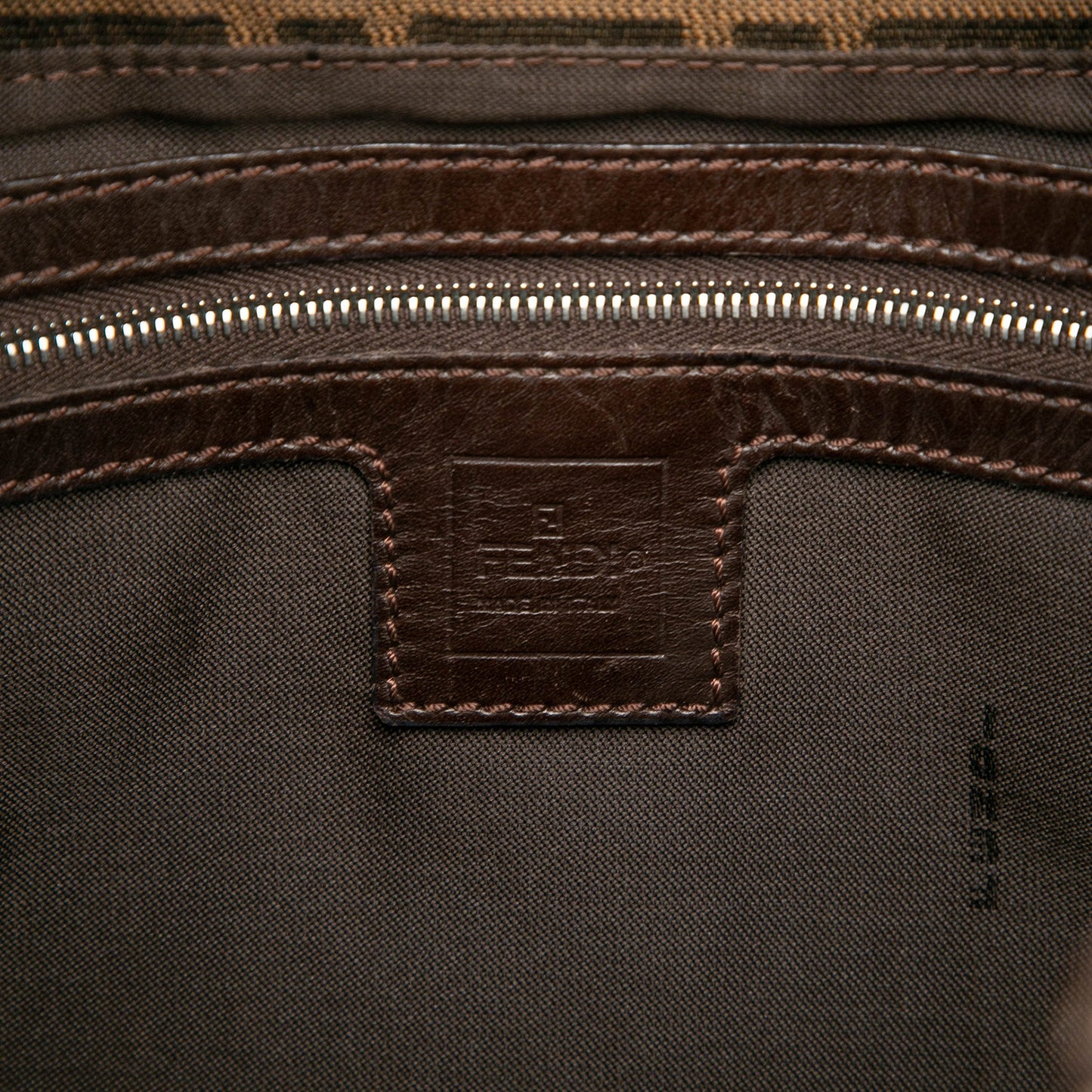 Fendi Zucca Canvas Shoulder Bag