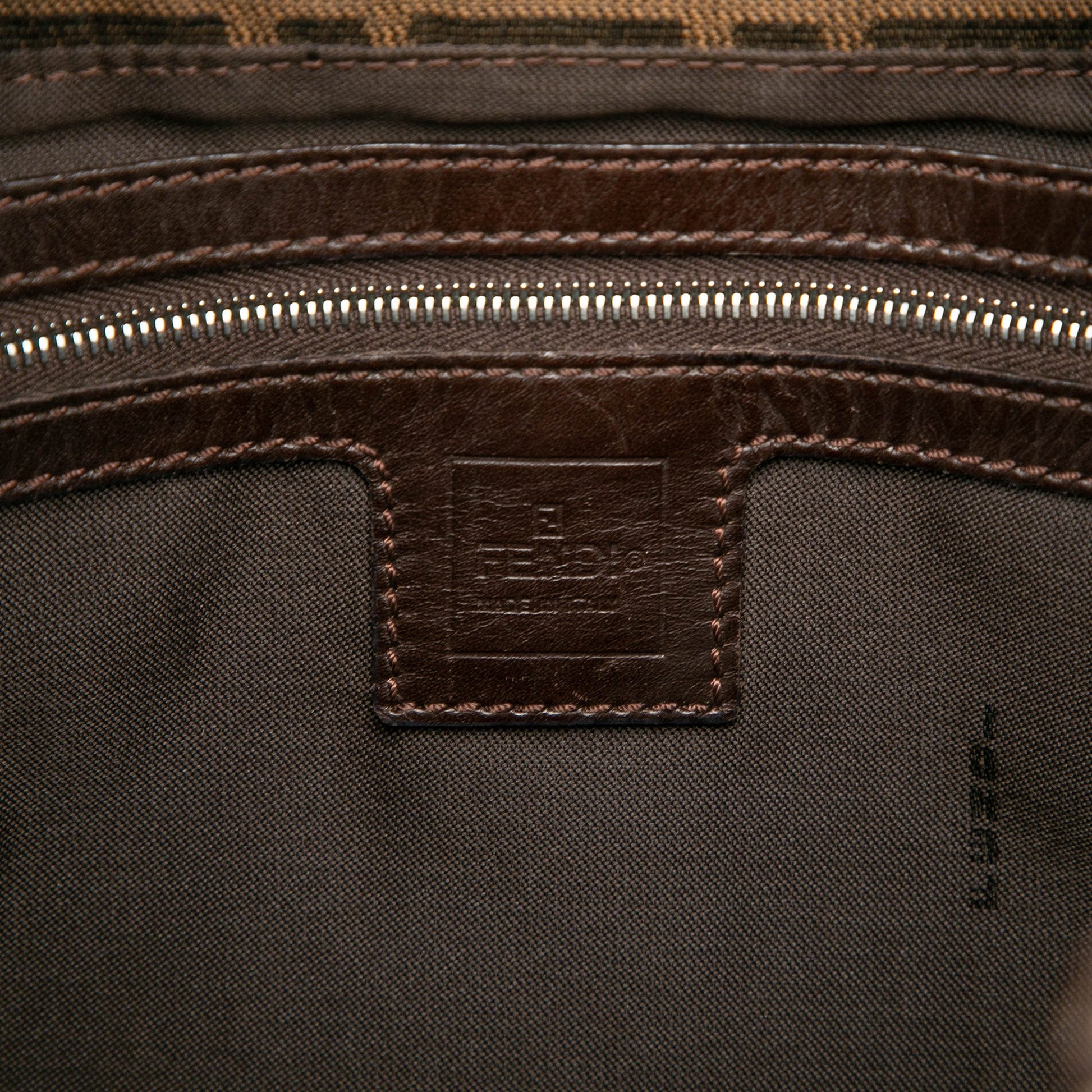 Fendi Zucca Canvas Shoulder Bag