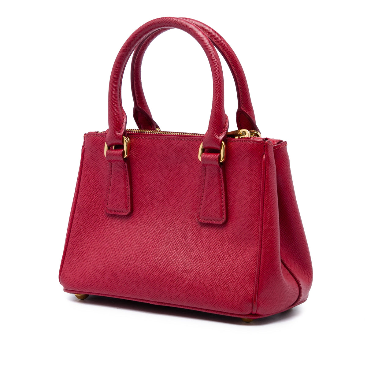 Prada Mini Saffiano Lux Galleria Double Zip Satchel