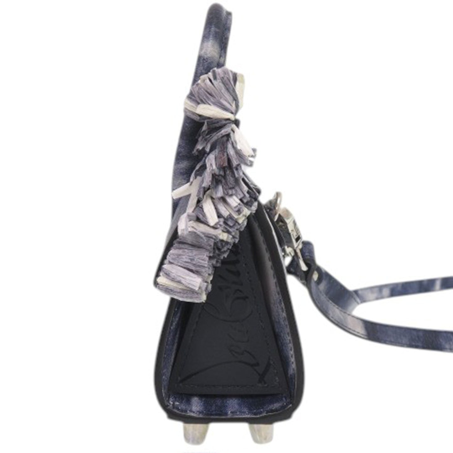 Christian Louboutin Nano Grained Calfskin Paloma Fringe Satchel